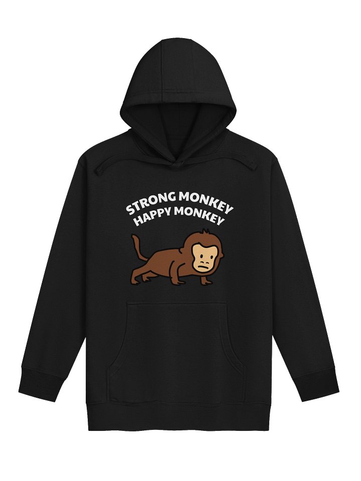 "Strong Monkey, Happy Monkey" Hoodie (Dark Color) product image (1)