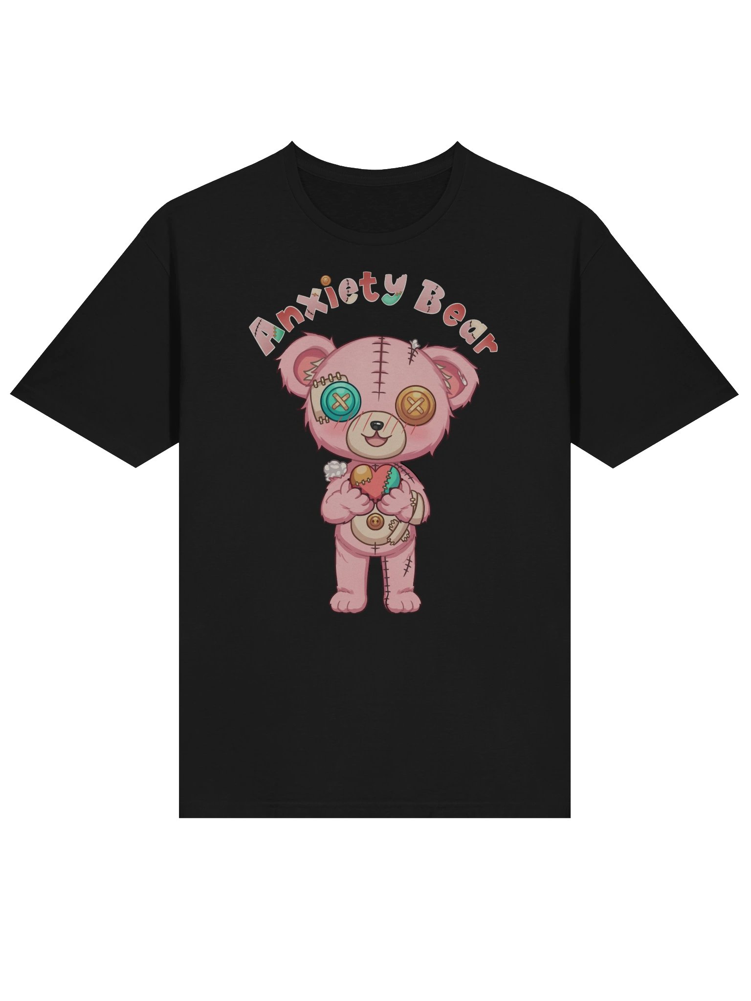 Anxiety Bear Heart Unisex T-shirt product image (3)