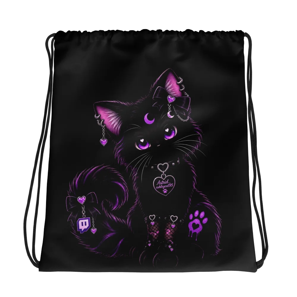 Cat drawstring bag product image (1)