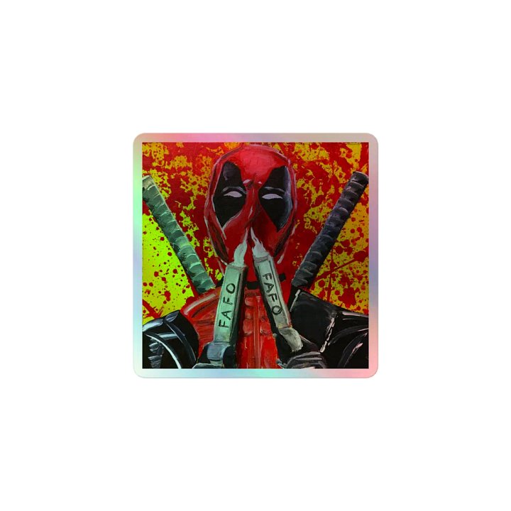 Deadpool Holographic Sticker product image (1)