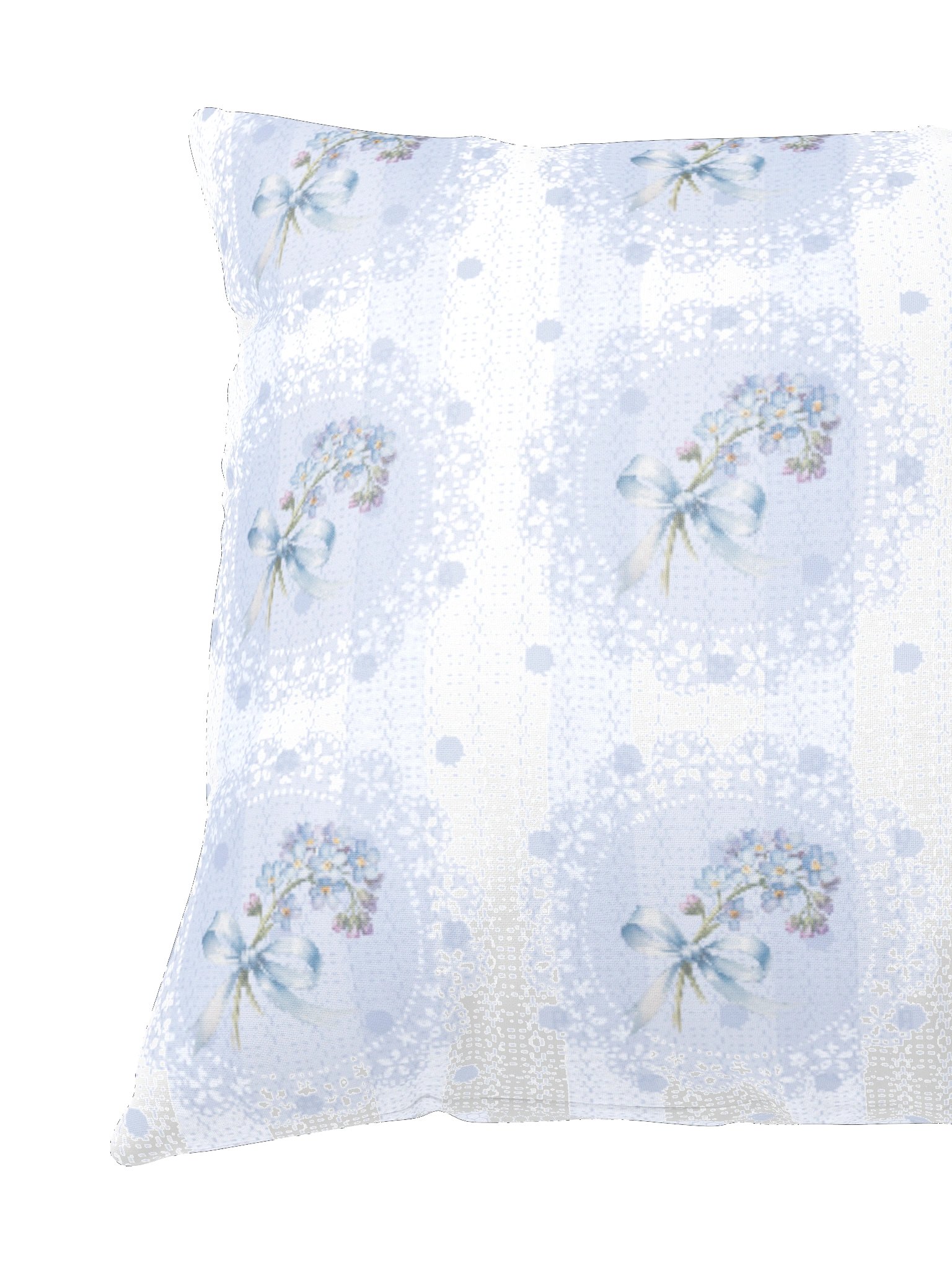 Forget-Me-Not Heirloom Pillow Lace Floral Stripes Pattern product image (4)