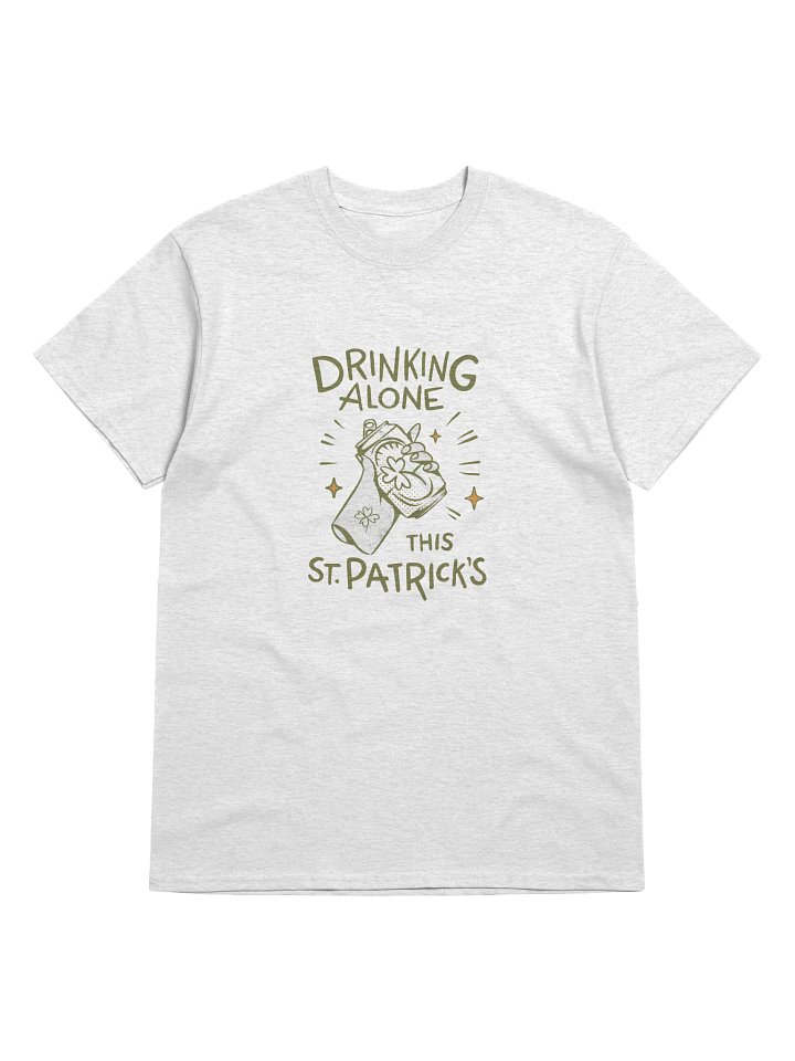 Drinking Alone St. Patrick’s Day T-Shirt | Funny St. Patricks' Day Beer Party Tee for Introverted product image (1)