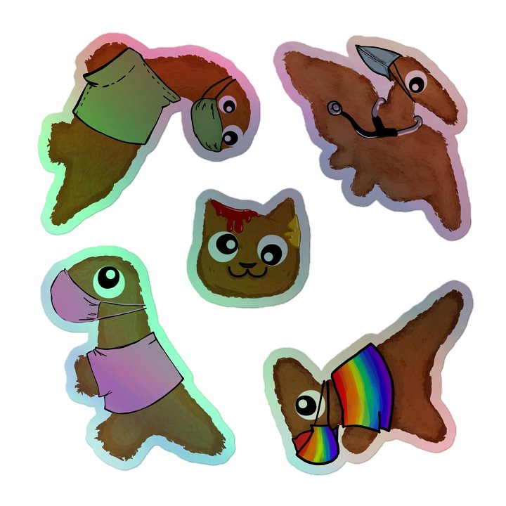 MSF/DWB Fundraising Sticker sheet 2025 - Dino Nuggies, Full Googly product image (2)