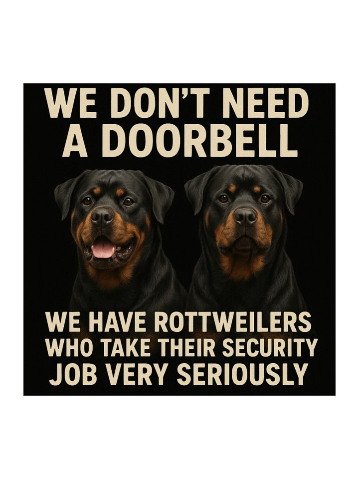 Rottweiler Security Sign Sticker product image (3)