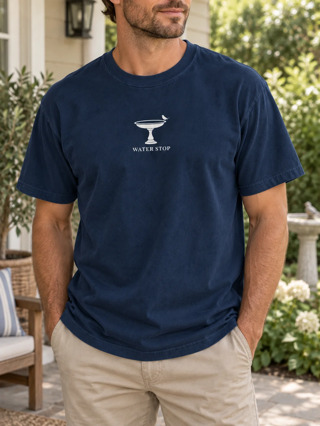 WATER STOP | Minimalist Birdbath Tee product image (3)