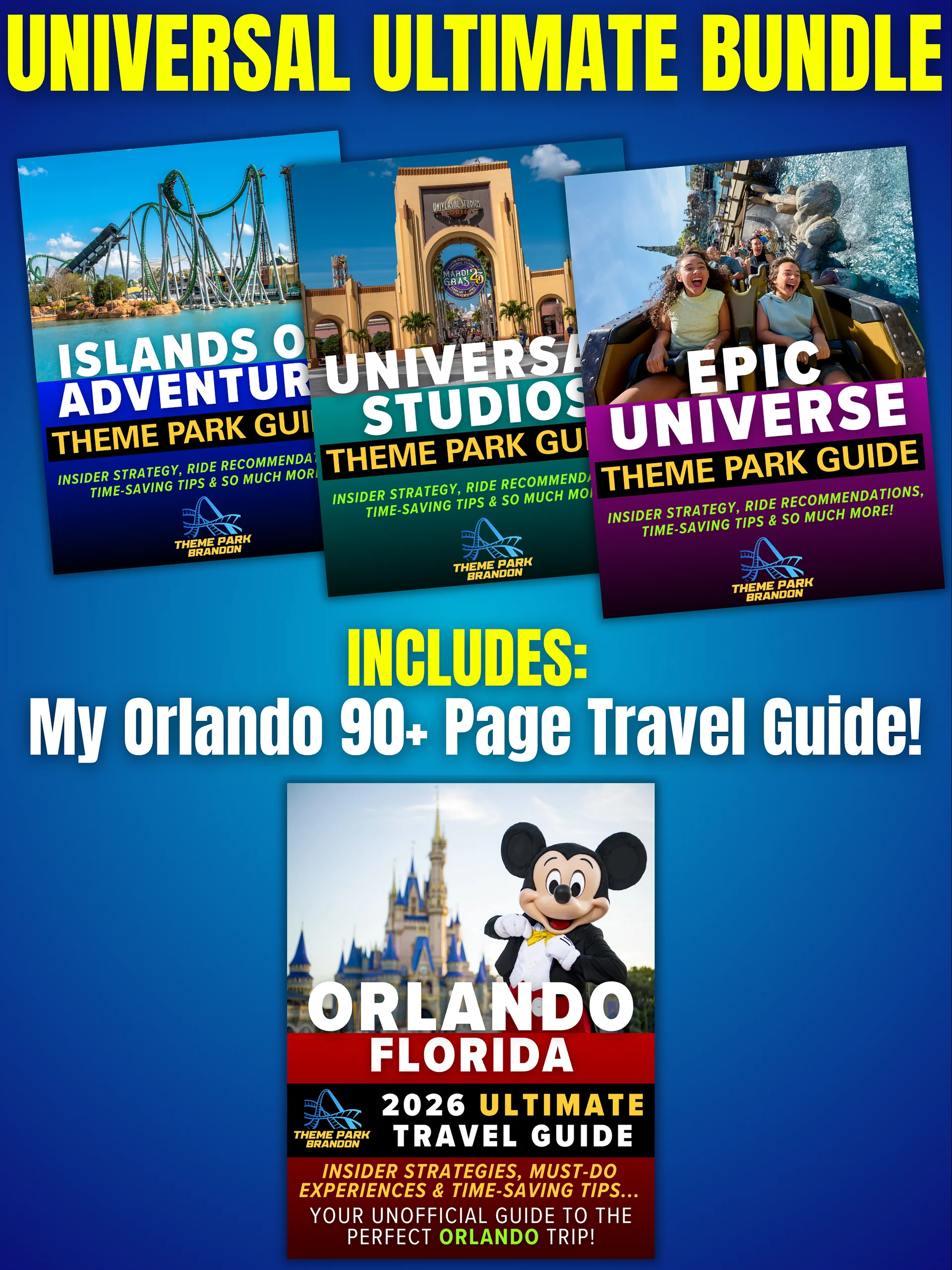The Ultimate Universal Orlando Travel Bundle (Over 300 pages) Universal Theme Parks & Orlando Travel Guide product image (1)
