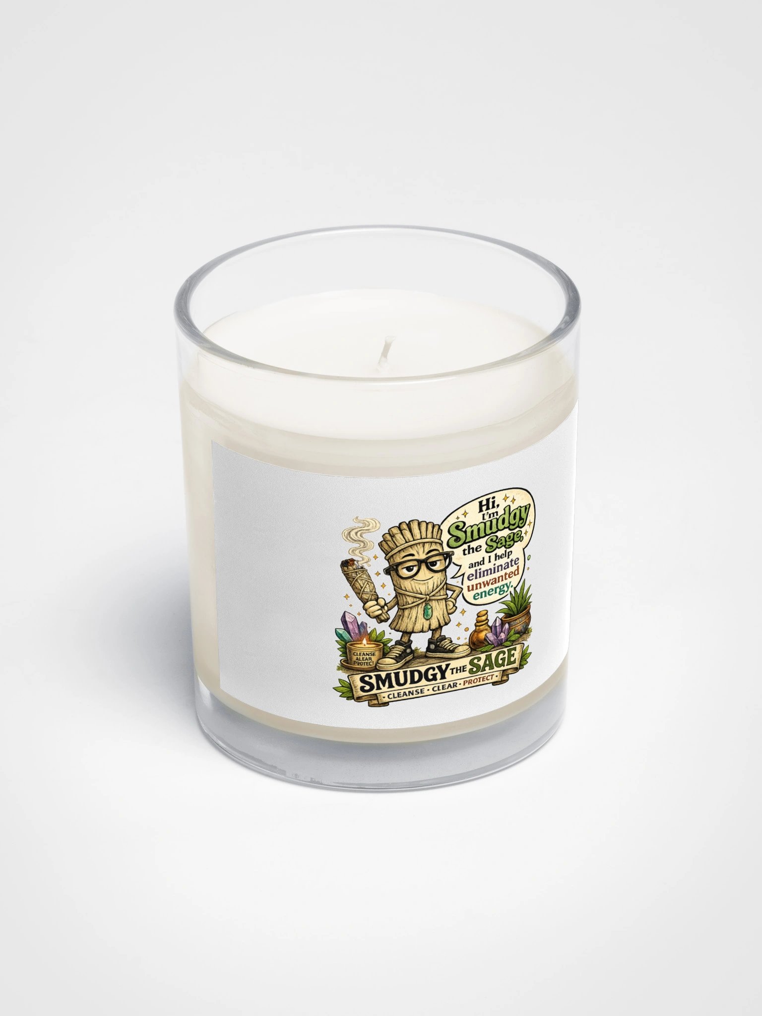 Hi, I'm Smudgy | Official Smudgy the Sage Soy Candle product image (2)