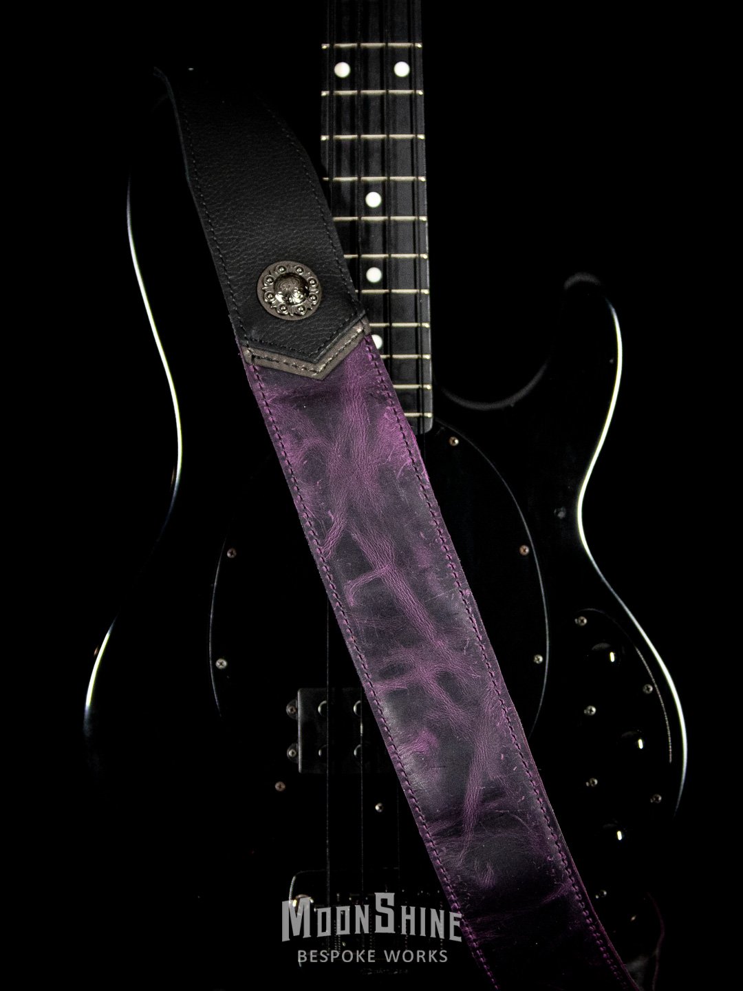 Purple Oil Tan Chevron Padded Guitar Strap product image (3)