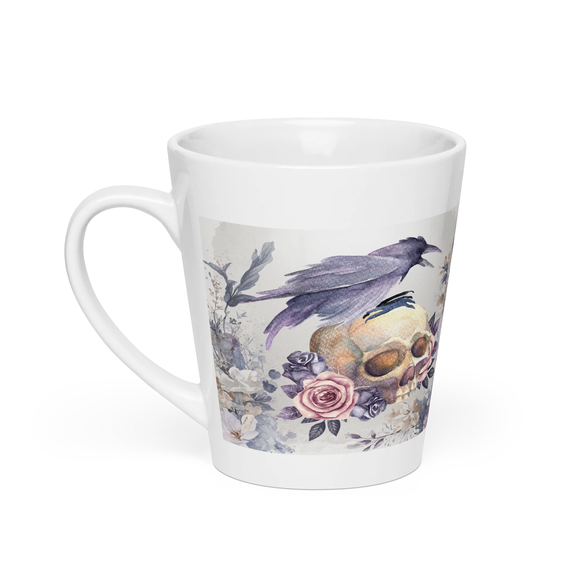 Best Friends: Gothic Raven and Skull Latte Mug product image (1)