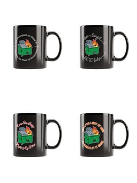 Dumpster Fire Glossy Black Mug Bundle