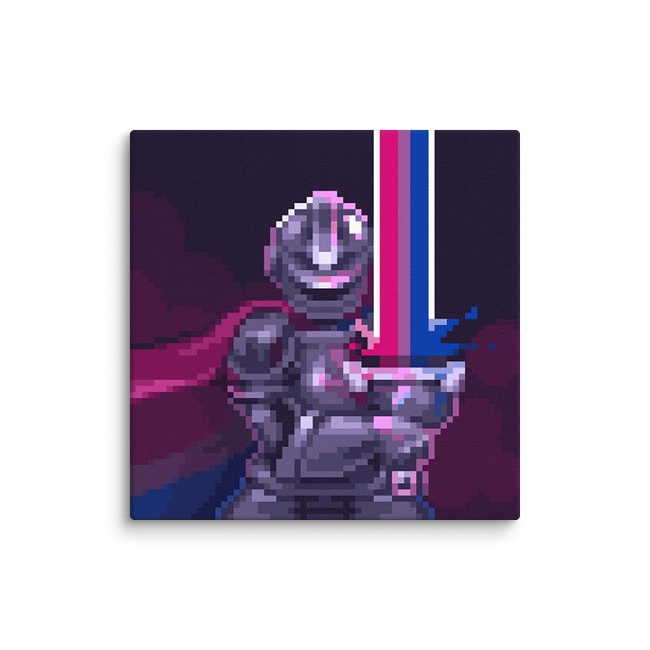 Bisexual Knight Pixel Art Canvas Print product image (1)