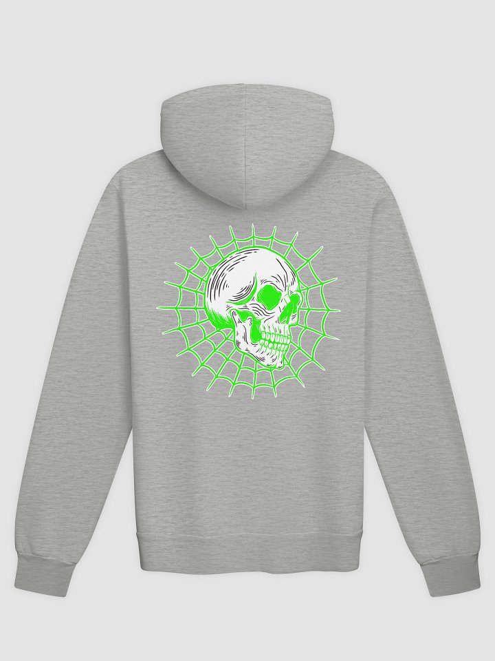 Spider Skull Hoodie Lime Green product image (14)