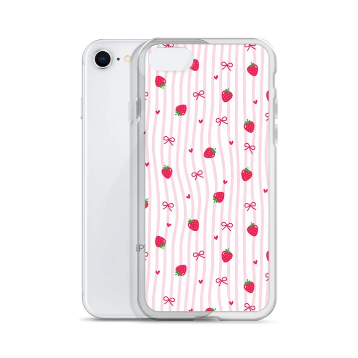 Sugarplum Strawberry Co. Clear iPhone® 7/8, 11, 12, 13, 14, 15, 16, 17, X/XS, SE, XR, Mini, Pro, Pro Max, Plus Cases. product image (2)