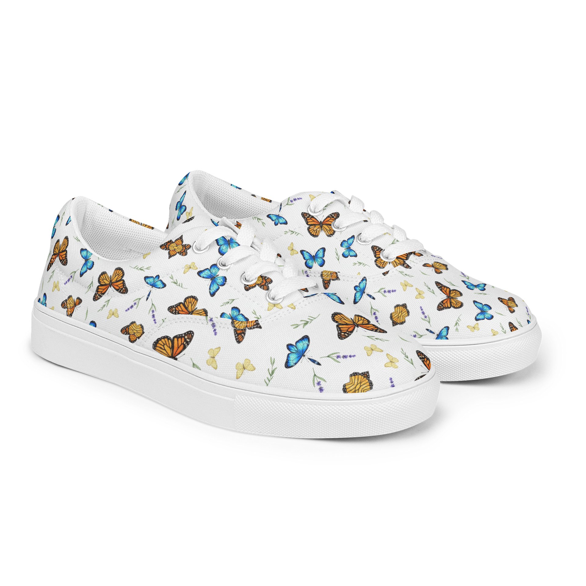 Symmetrical Butterflies Women's Canvas Shoes product image (2)