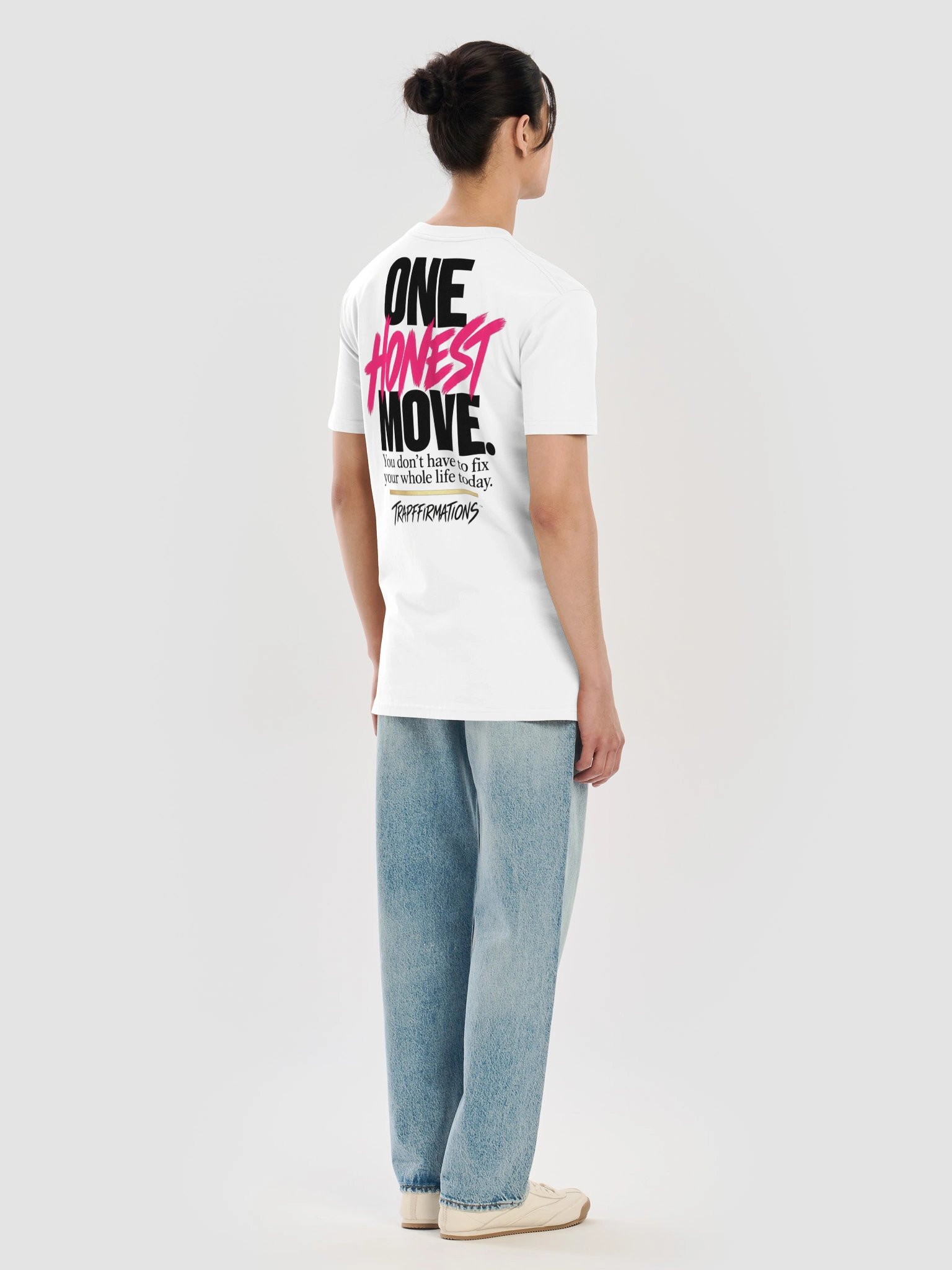 ONE HONEST MOVE. • The Reset Tee | White product image (8)