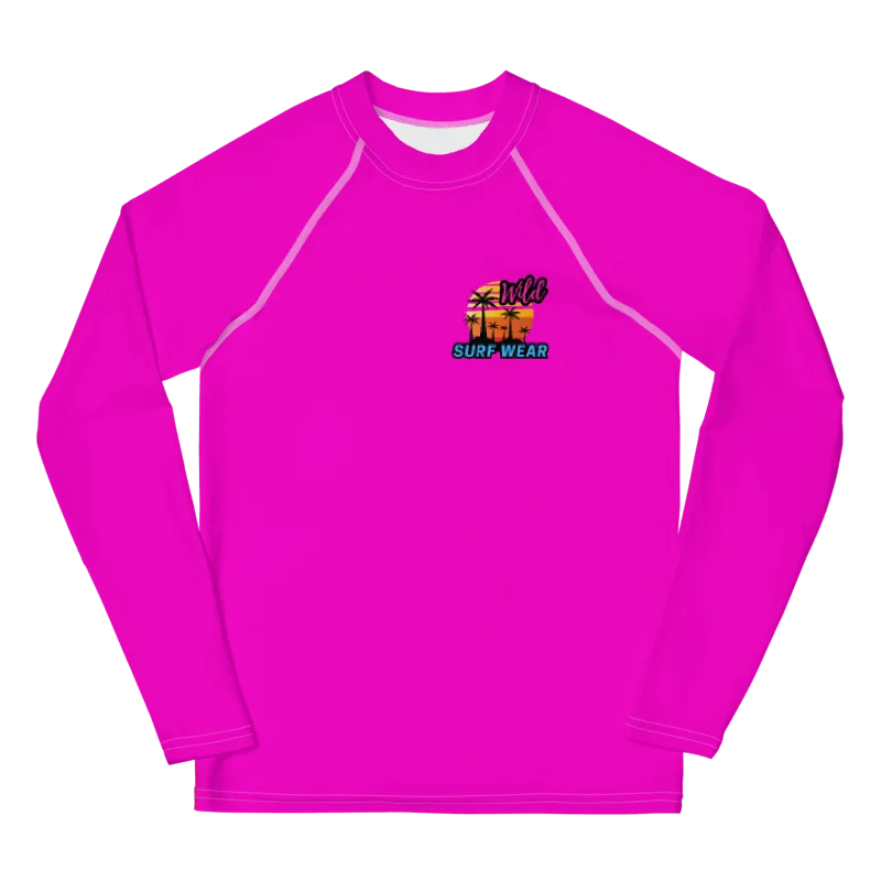 Wild Pink Neon Youth Rashguard product image (6)