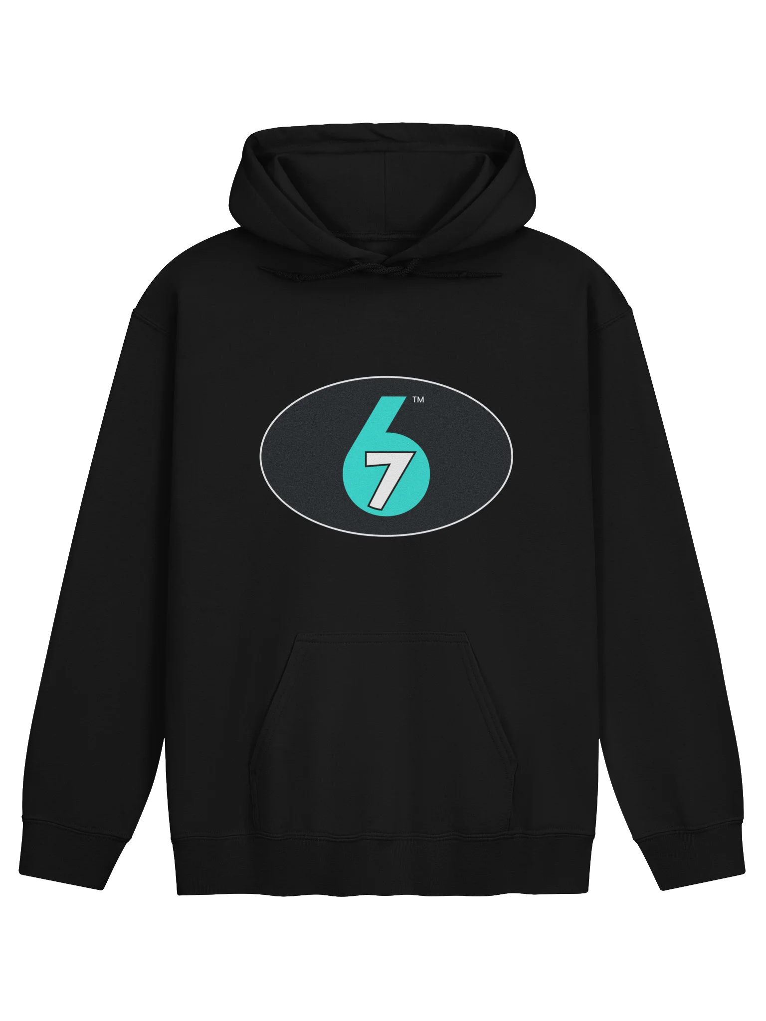 Adult Pullover Hoodie - Black, Logo on front product image (1)
