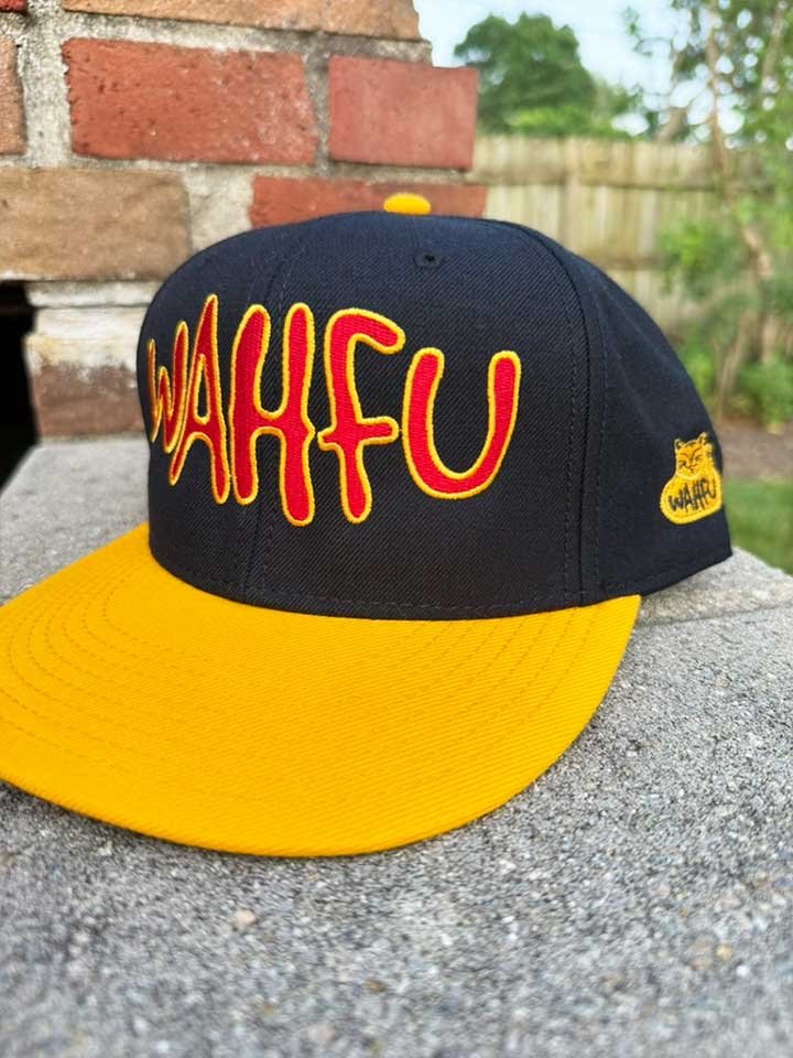 WAHFU Embroidered logo snapback cap - Black Gold product image (2)