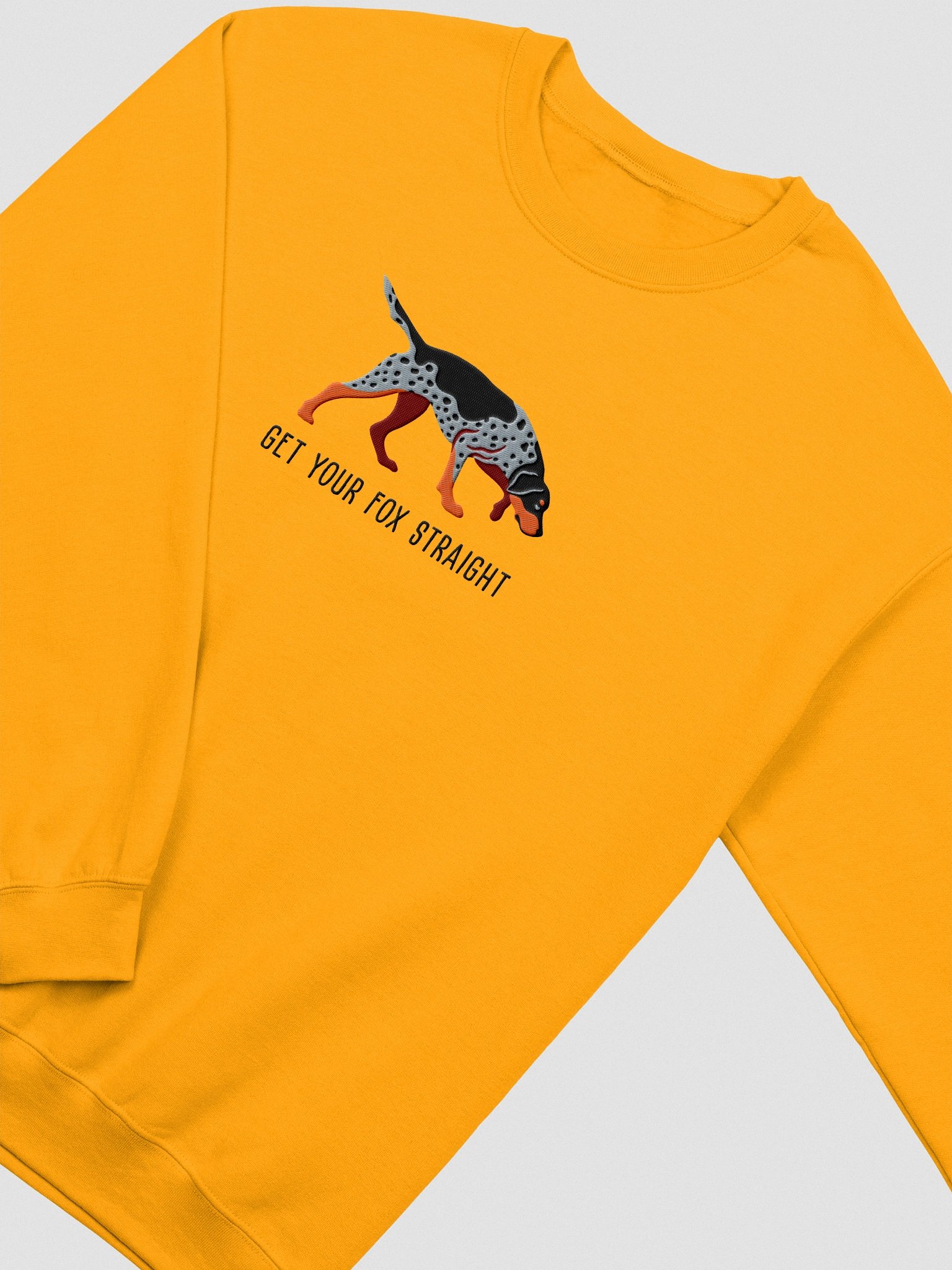 Get Your Fox Straight Sweatshirt (Embroidered) of an American Foxhound(Blue) product image (6)