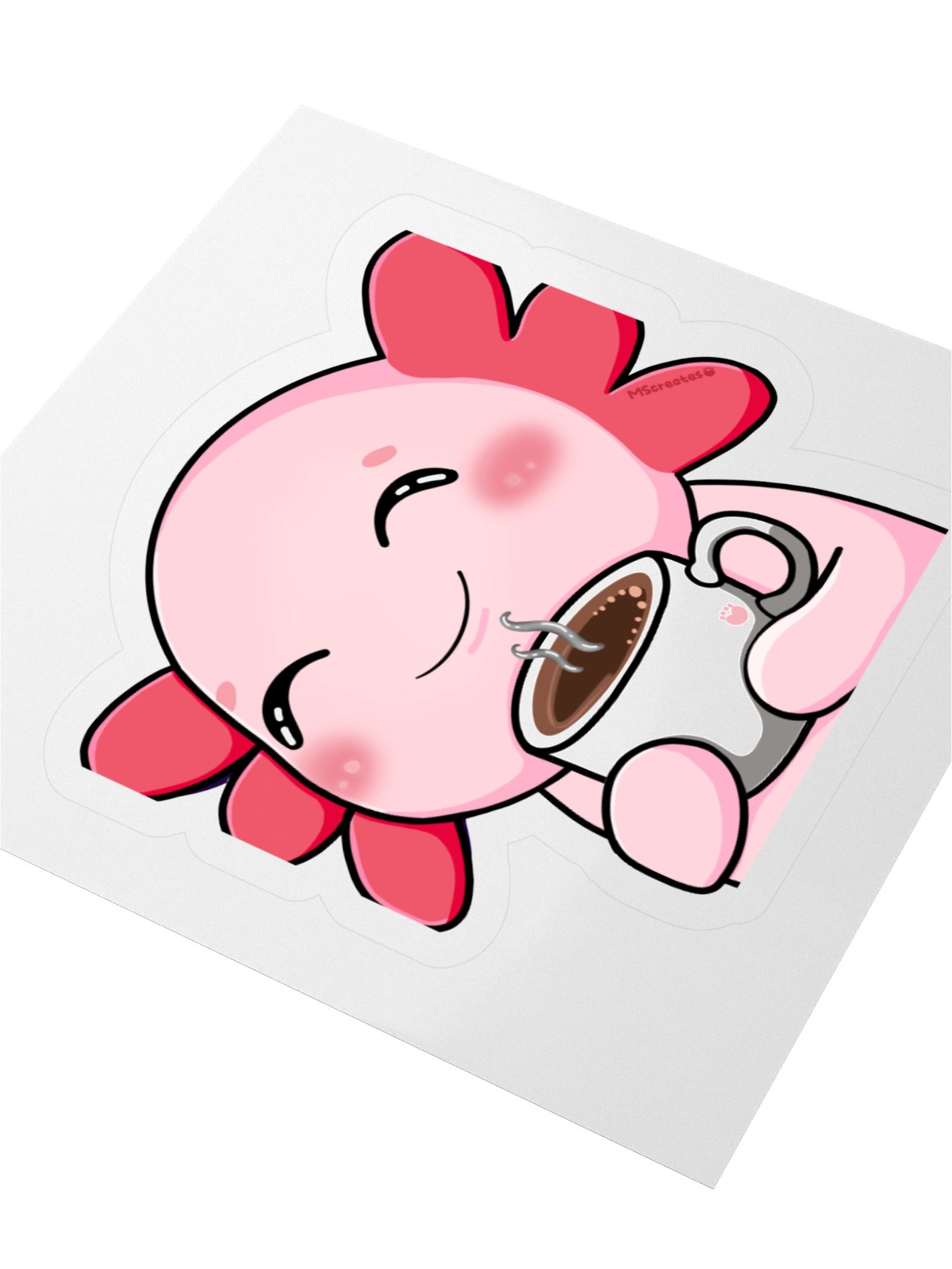 Mmm Coffee Axolotl Sticker product image (8)