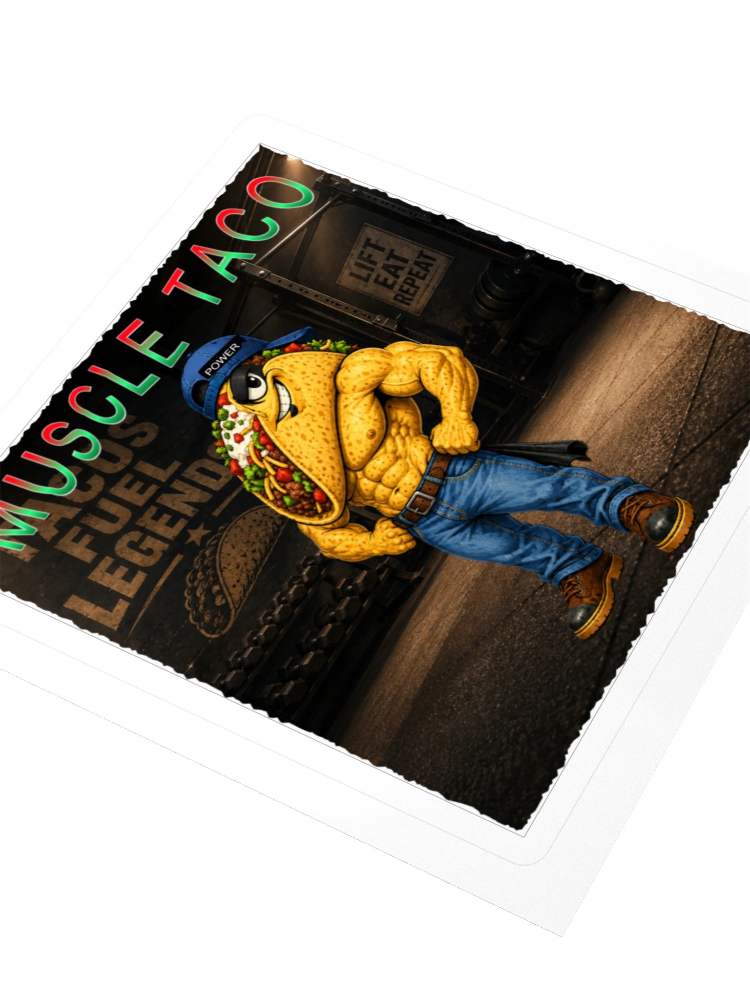 Muscle Taco Gym Power Sticker - The Taco Family product image (9)
