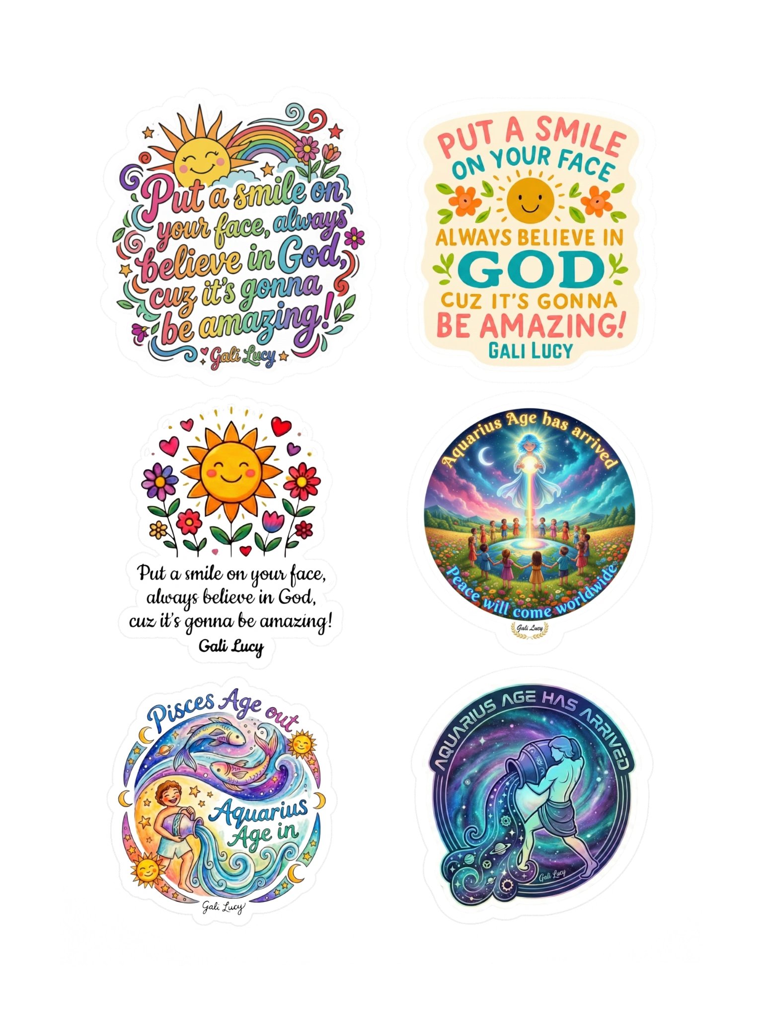 Set of 6 Stickers - Style 16 product image (1)