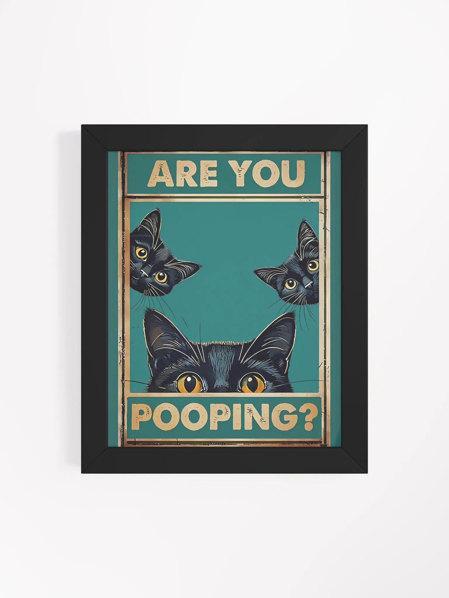 Peeking Cats Bathroom Art Print product image (5)