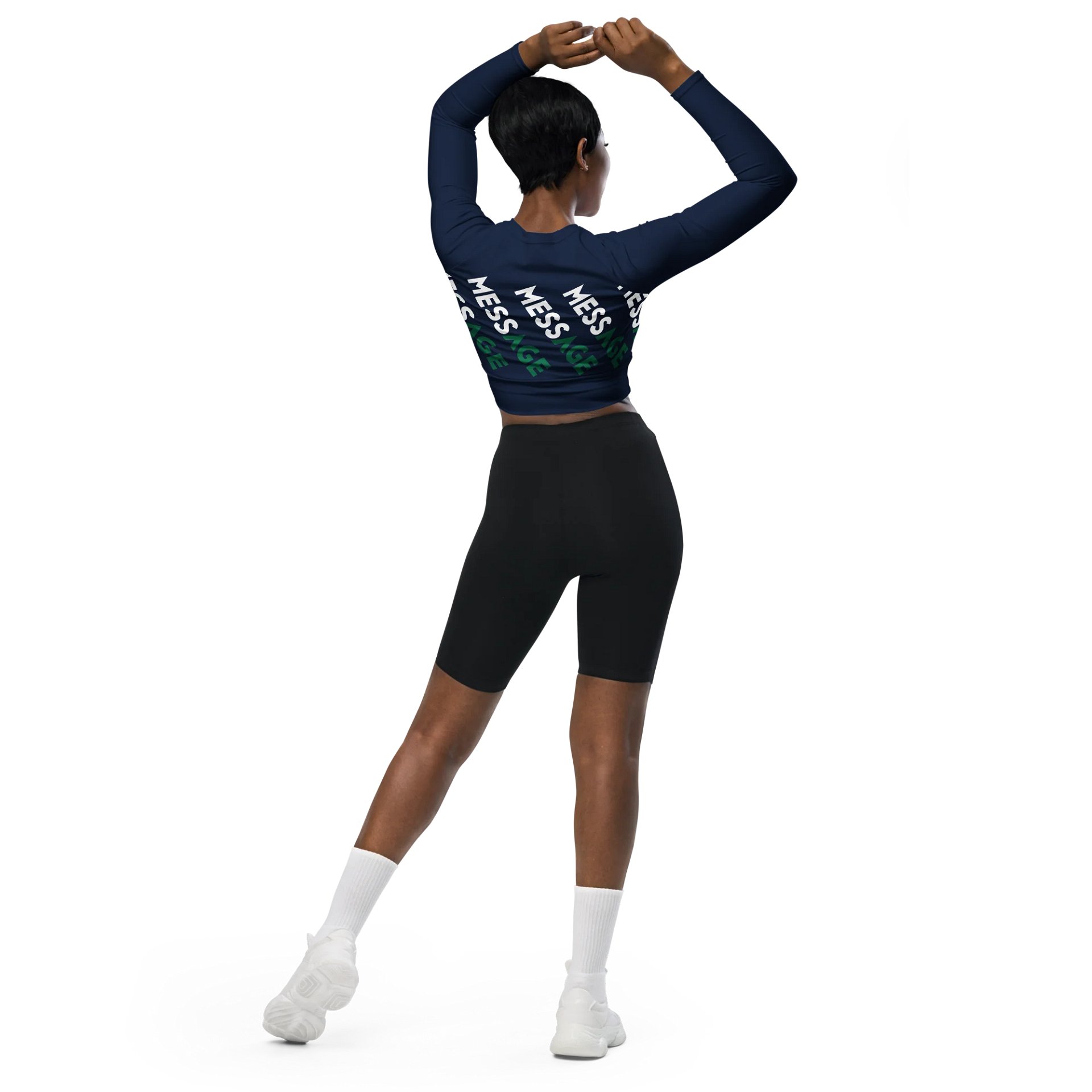 BadAss MessCrop Top //recycled polyester\\ dark blue edit product image (5)