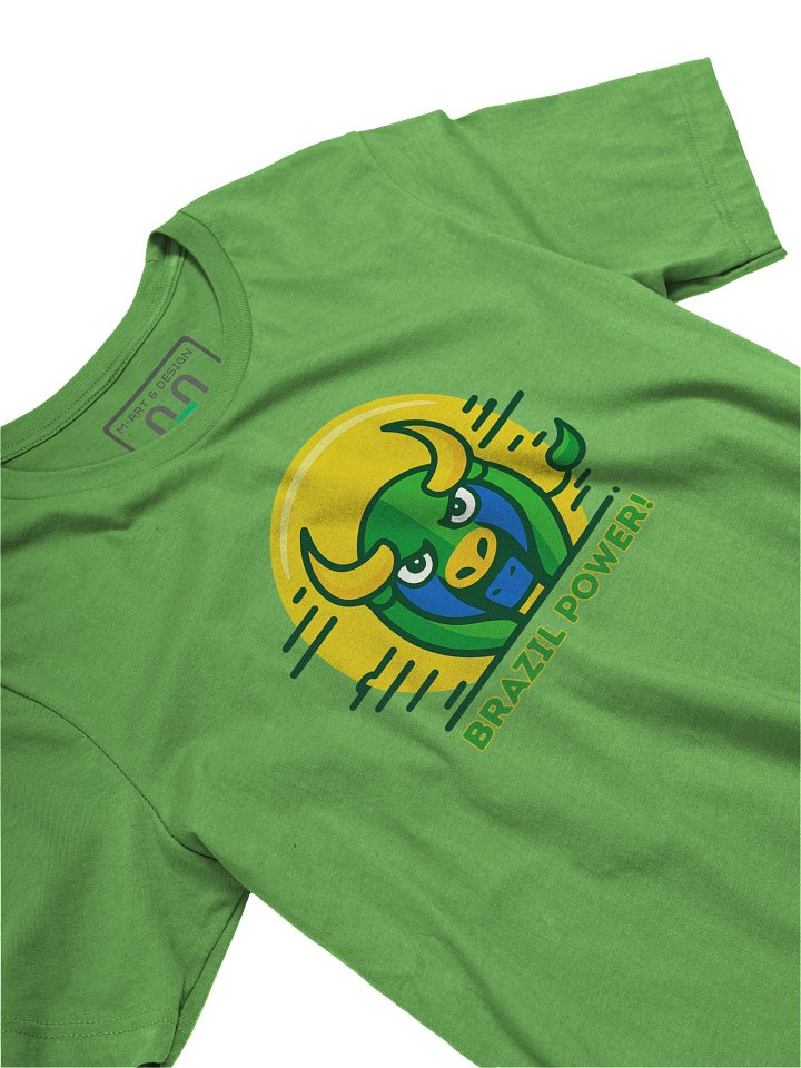 BRAZIL POWER! Bull Energy Tee – Unleash the Spirit of Strength & Pride – by M-Art & Design product image (2)