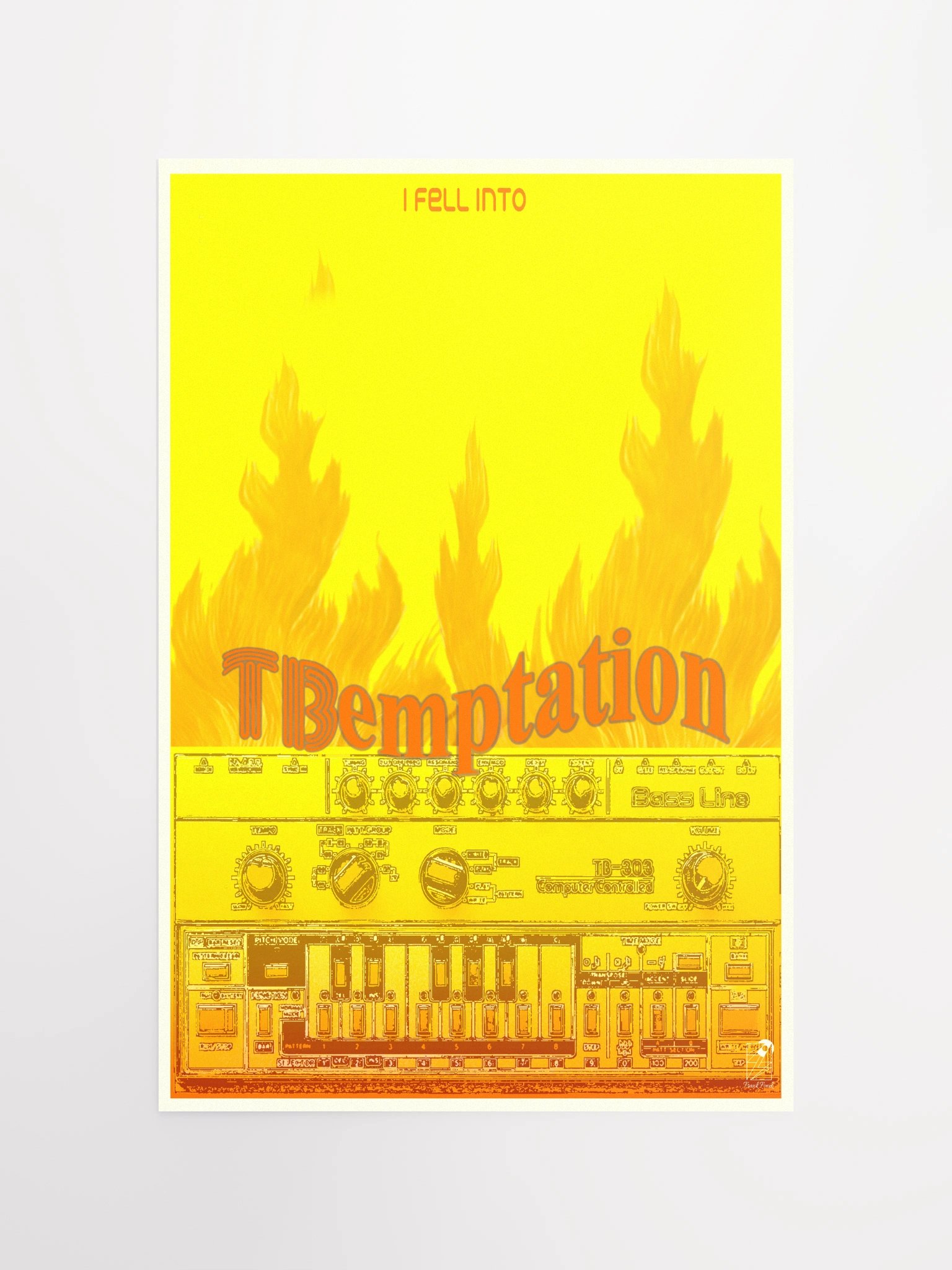 I fell into TBemptetion (tb-3-0-3 tribute) by Frank Fonik, Techno EDM Matte Paper Poster product image (4)