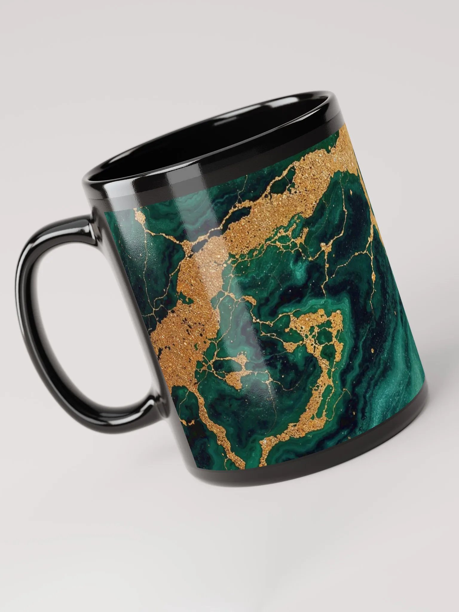 Elegant Emerald Marbled Mug product image (12)
