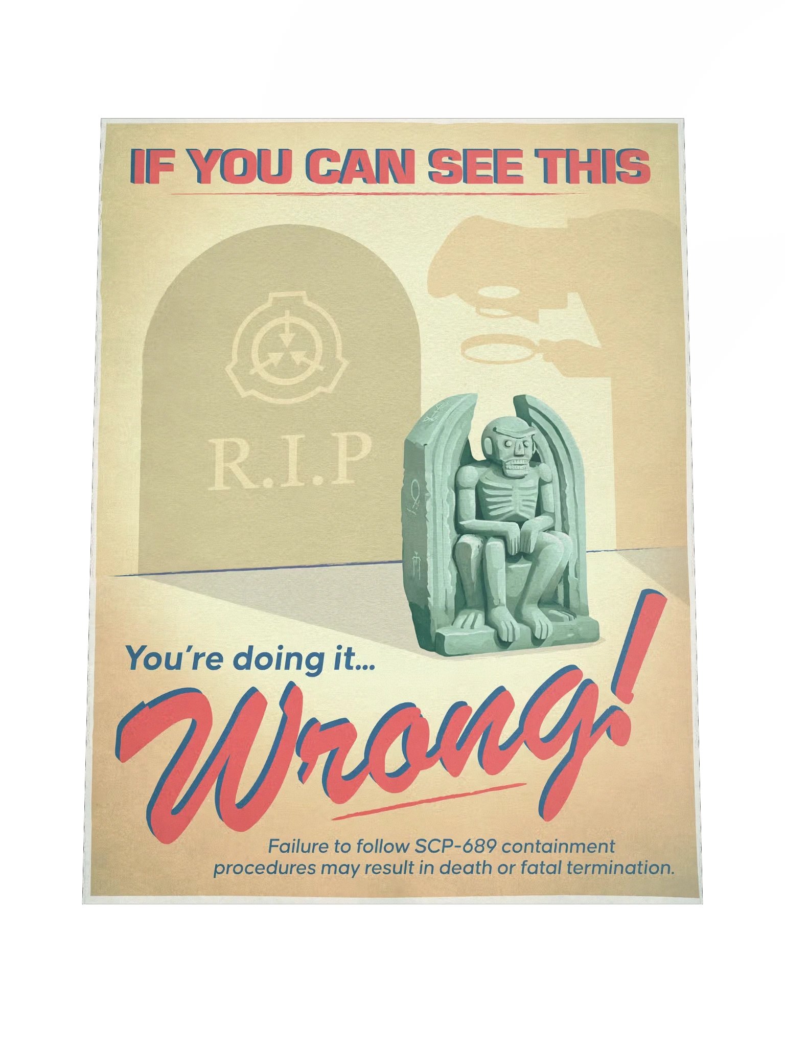 SCP-689 Control Room Warning Poster product image (4)