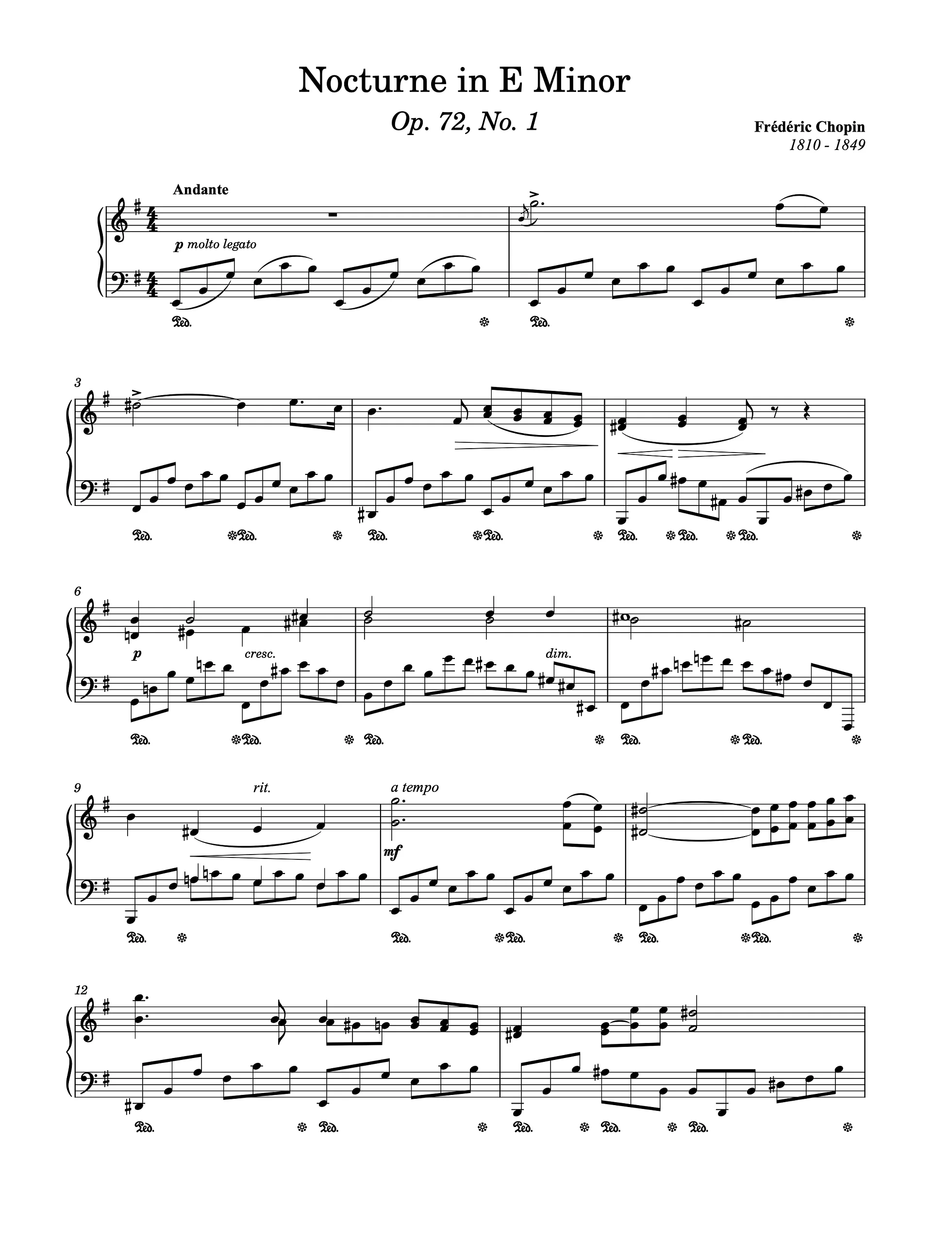 Nocturne in E Minor, Op. 72, No. 1 product image (1)