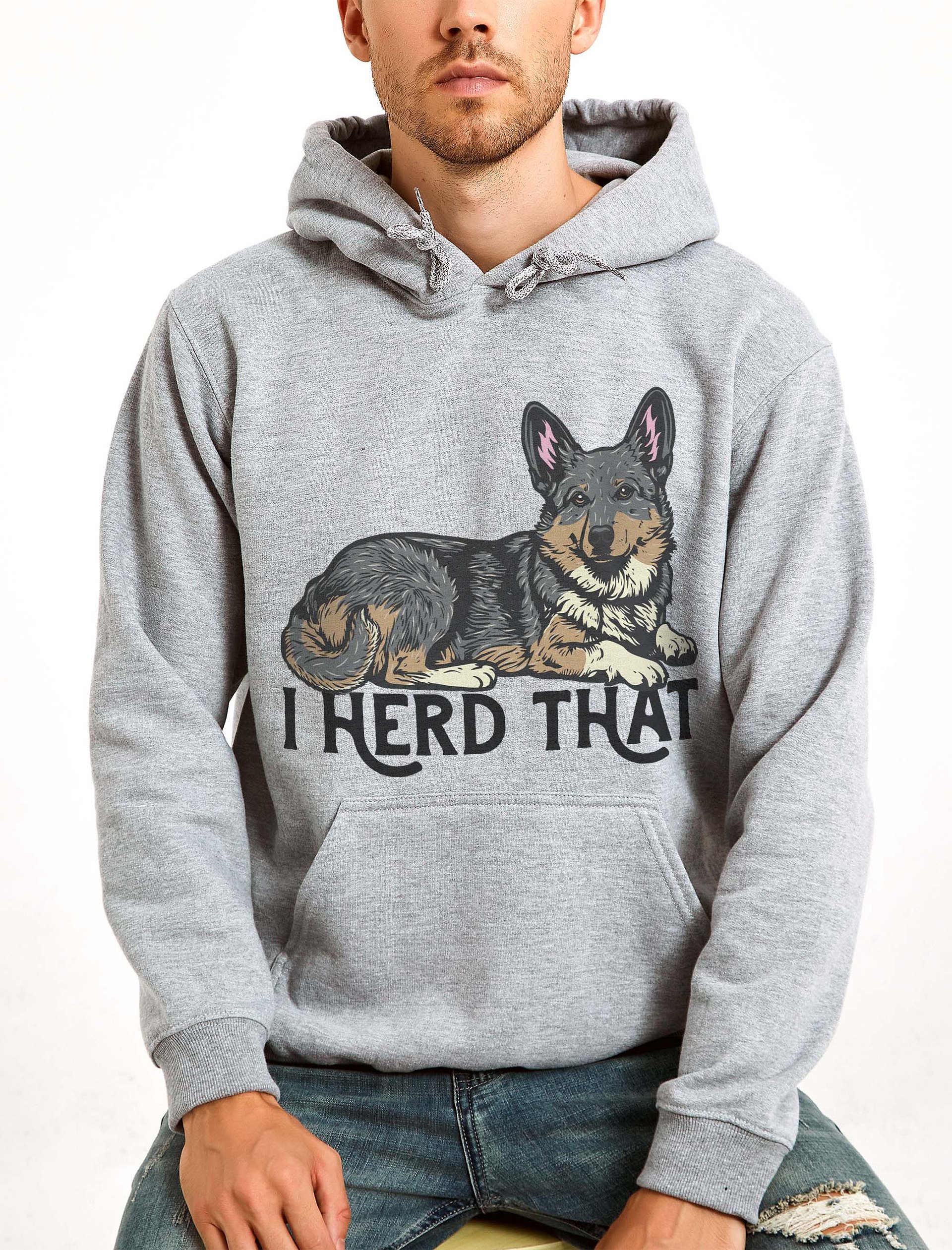 I Herd That Hooded Sweatshirt Swedish Vallhund | Funny Hoodie for Herding Dog Owners product image (2)