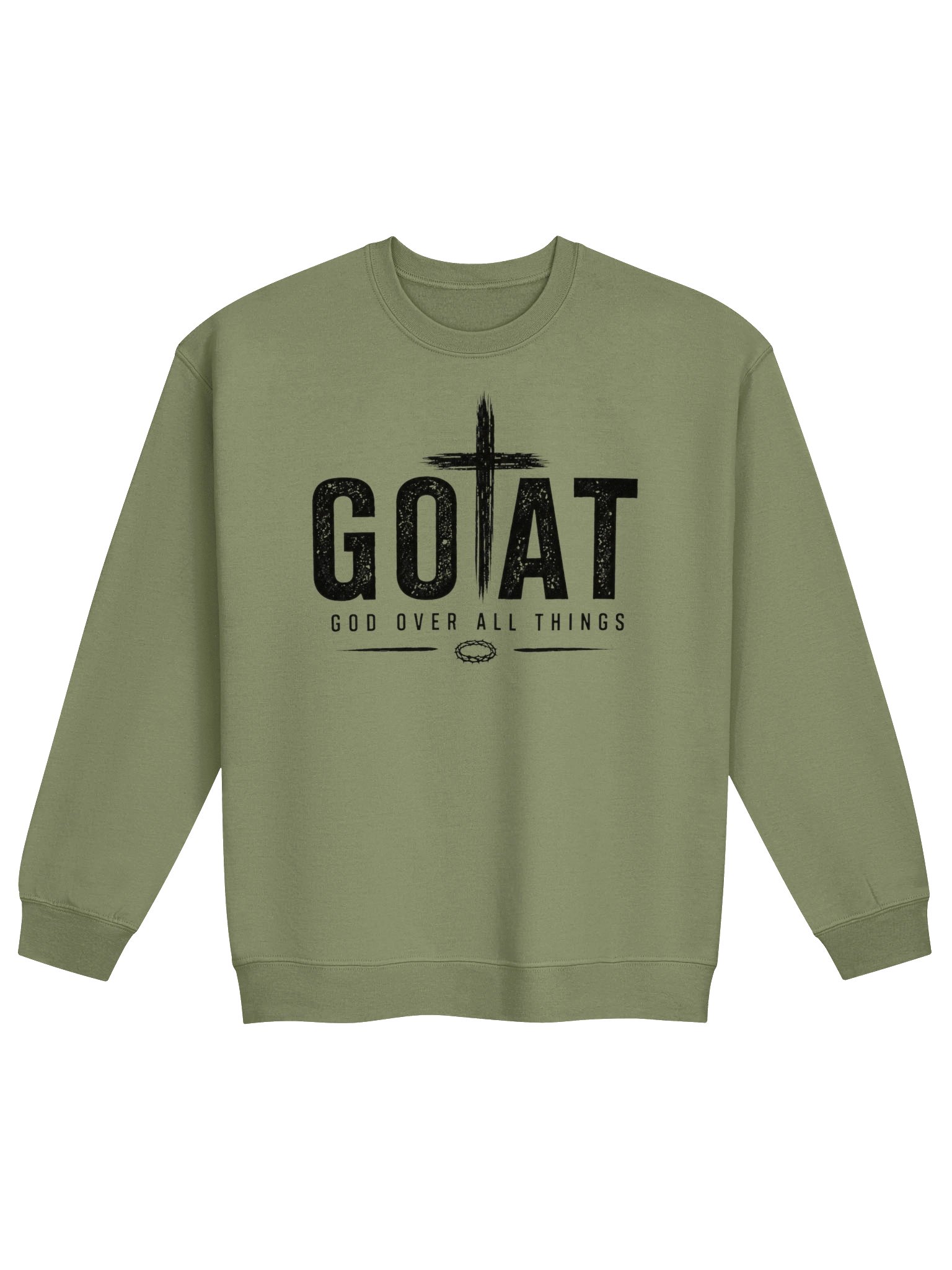 GOAT – God Over All Things Christian Sweatshirt | Inspirational Faith Crewneck | Kingdom Life Co. product image (2)