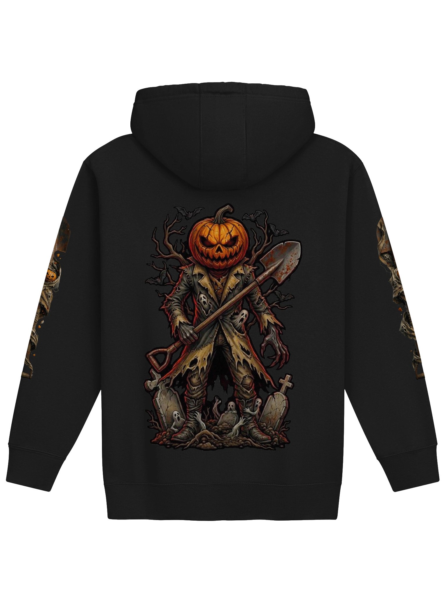 MINAY Originals | Pumpkin Reaper Graphic Heavyweight Hoodie – Gothic Halloween Streetwear product image (20)