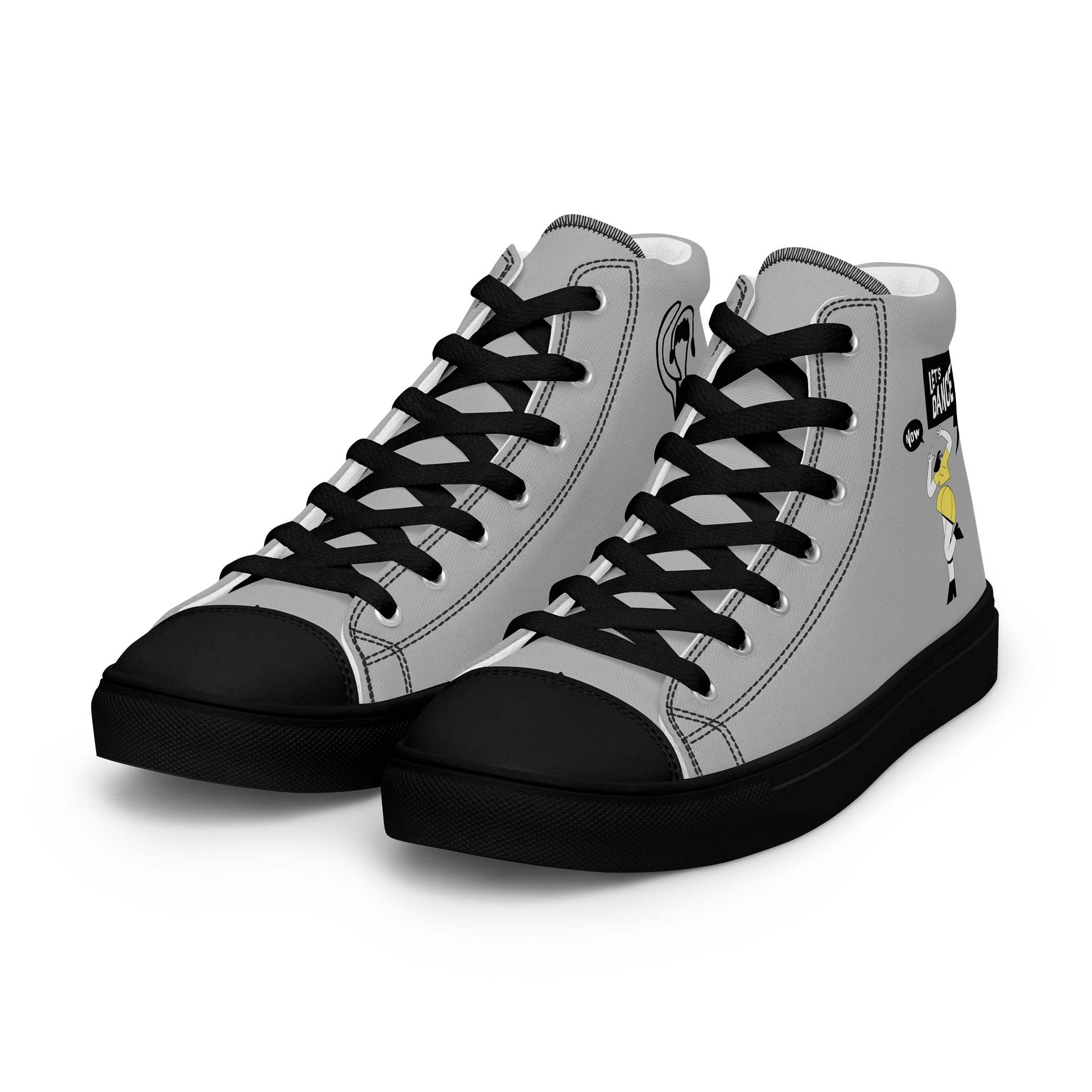 Retro Vibes High Top Canvas Shoes product image (6)