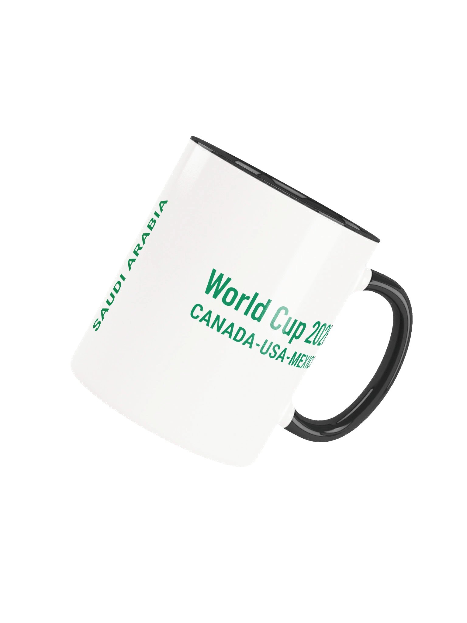 Saudi Arabia 2026 World Cup Flag Mug - Saudi Arabia Soccer Fan Coffee Cup - Premium Two-Tone Ceramic Mug product image (4)