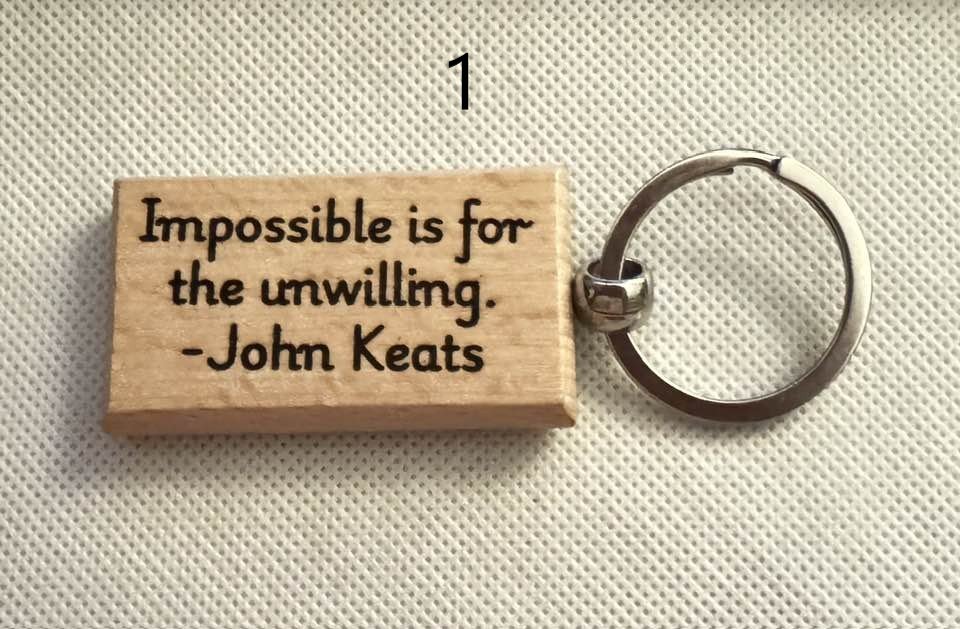 Wooden Engraved Keychains with Sayings & Quotes | Sweet, Sassy, Friendship & Love (2) product image (1)