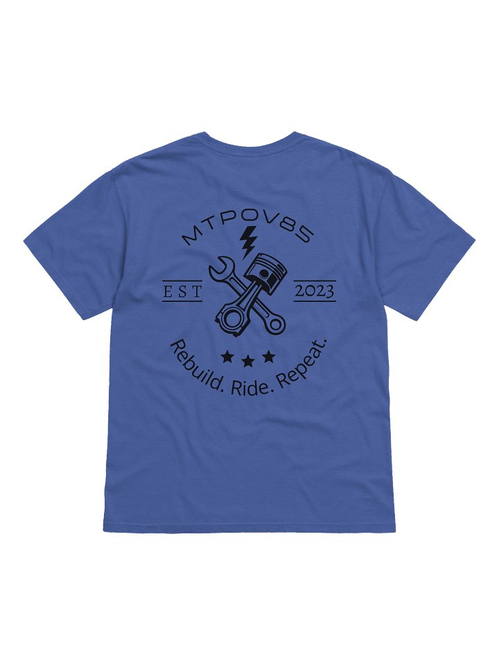 Rebuild. Ride. Repeat. Style 1, Blue T-Shirt product image (1)