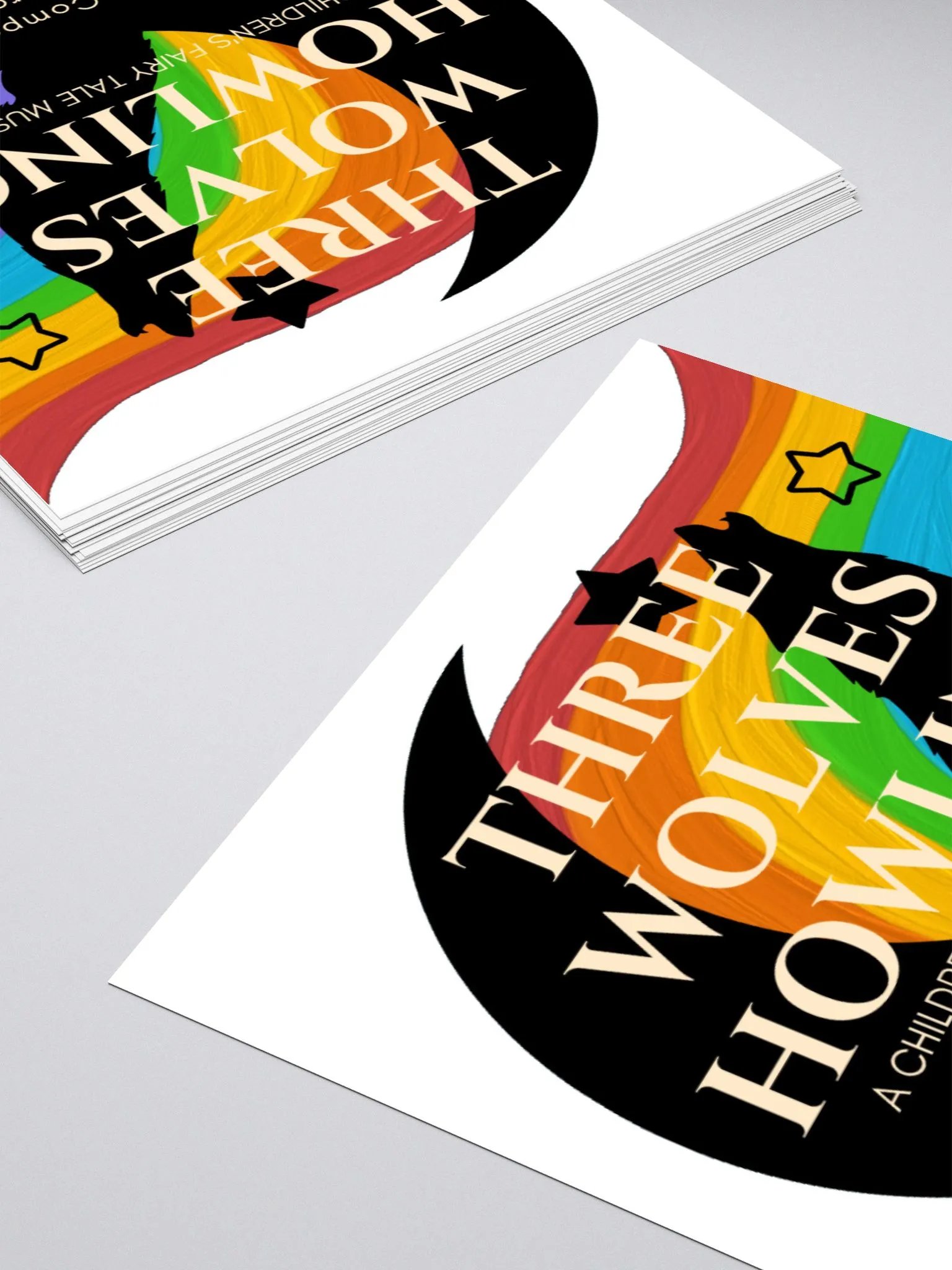 Three Wolves Howling Stickers 1 product image (12)