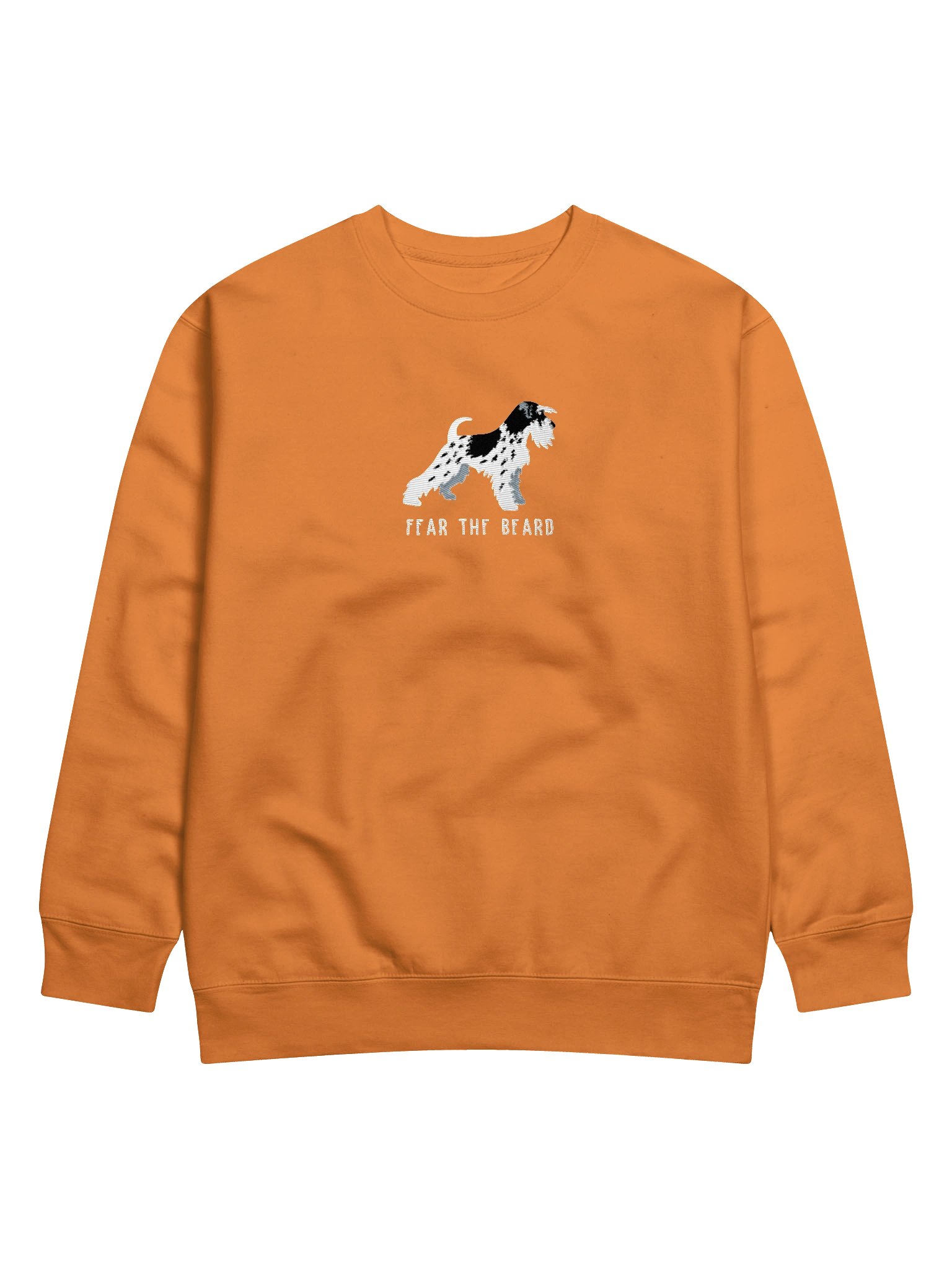 Fear the Beard Sweatshirt (Embroidered) of a Miniature Schnauzer(Parti Black & White) product image (43)