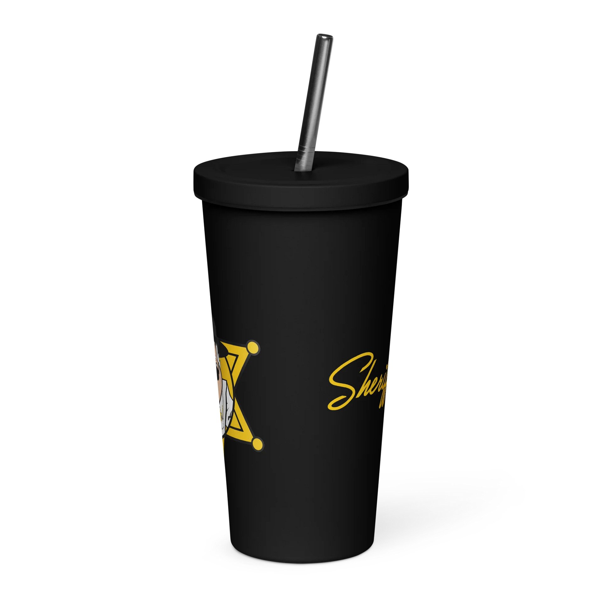 Sheriff Logo And Name Insulated Tumbler with a Straw product image (1)