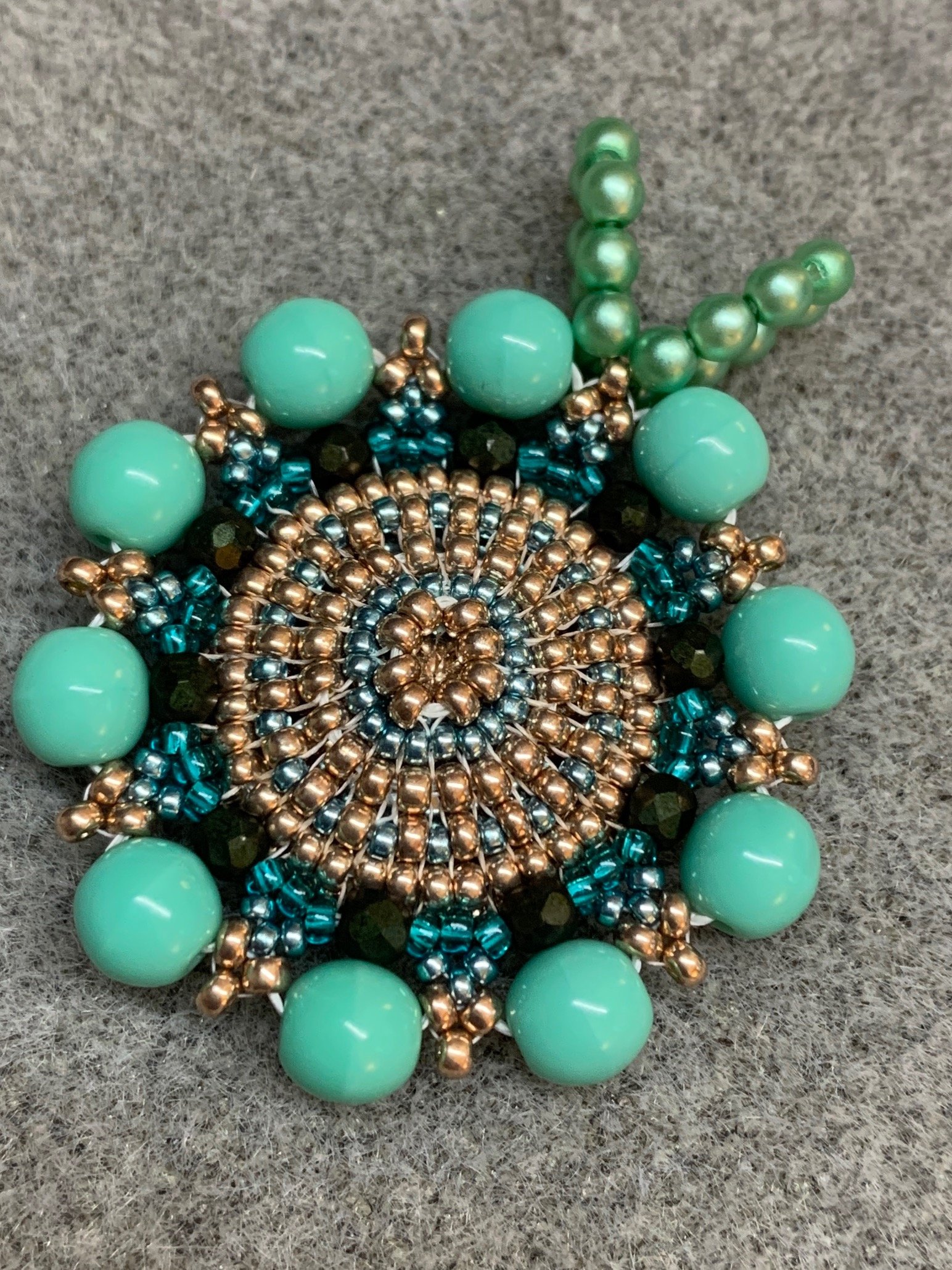 Daybreak Crystal Beaded Pendant - Green product image (4)