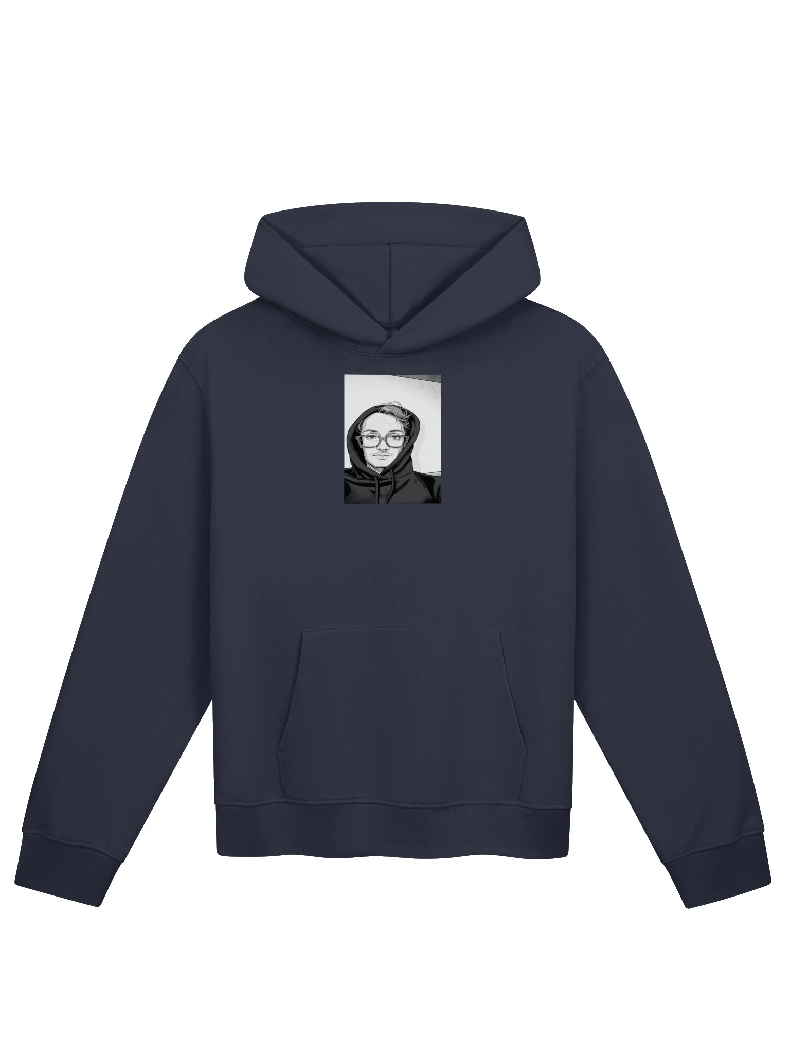 itssCSChris Black and White Cartoon Selfie Oversized Hoodie product image (25)
