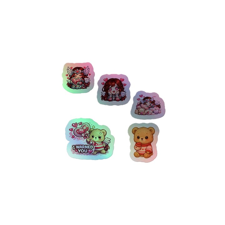 Valky Valentine's Holographic Sticker Set product image (1)