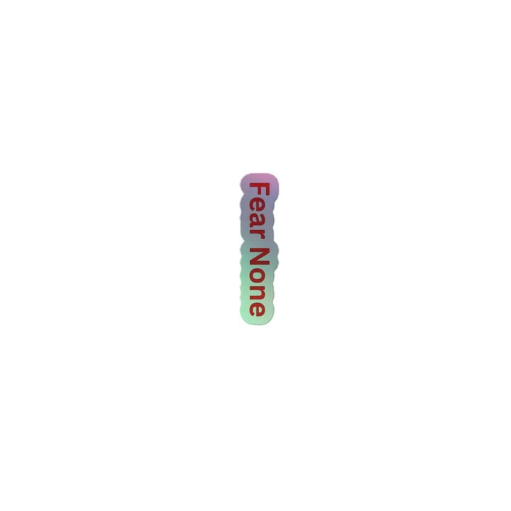 Fear None Kiss-Cut Holographic Sticker Sheet product image (1)