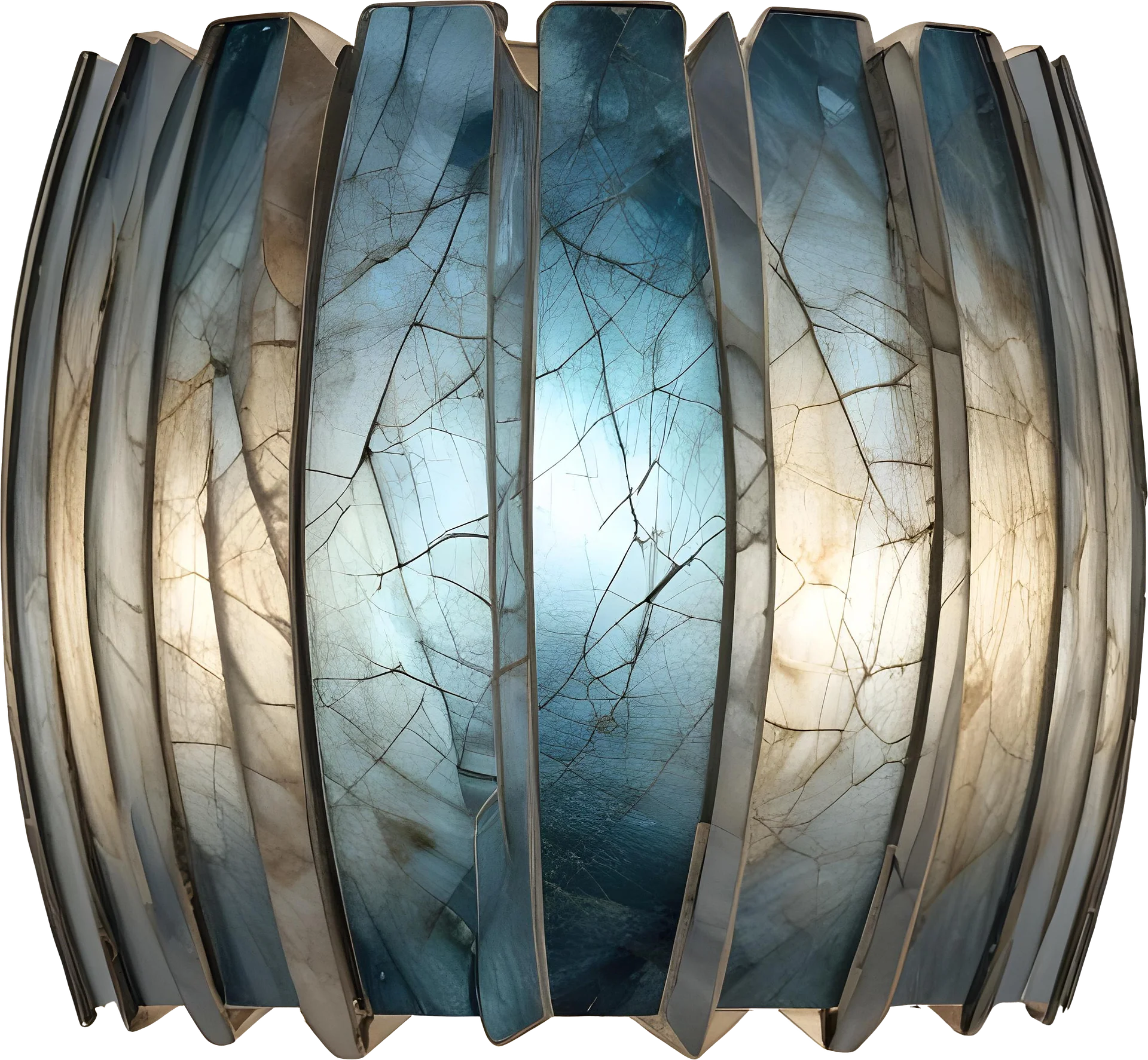 Stellar Luxe – Labradorite & Silver Wall Sconce PNG product image (1)