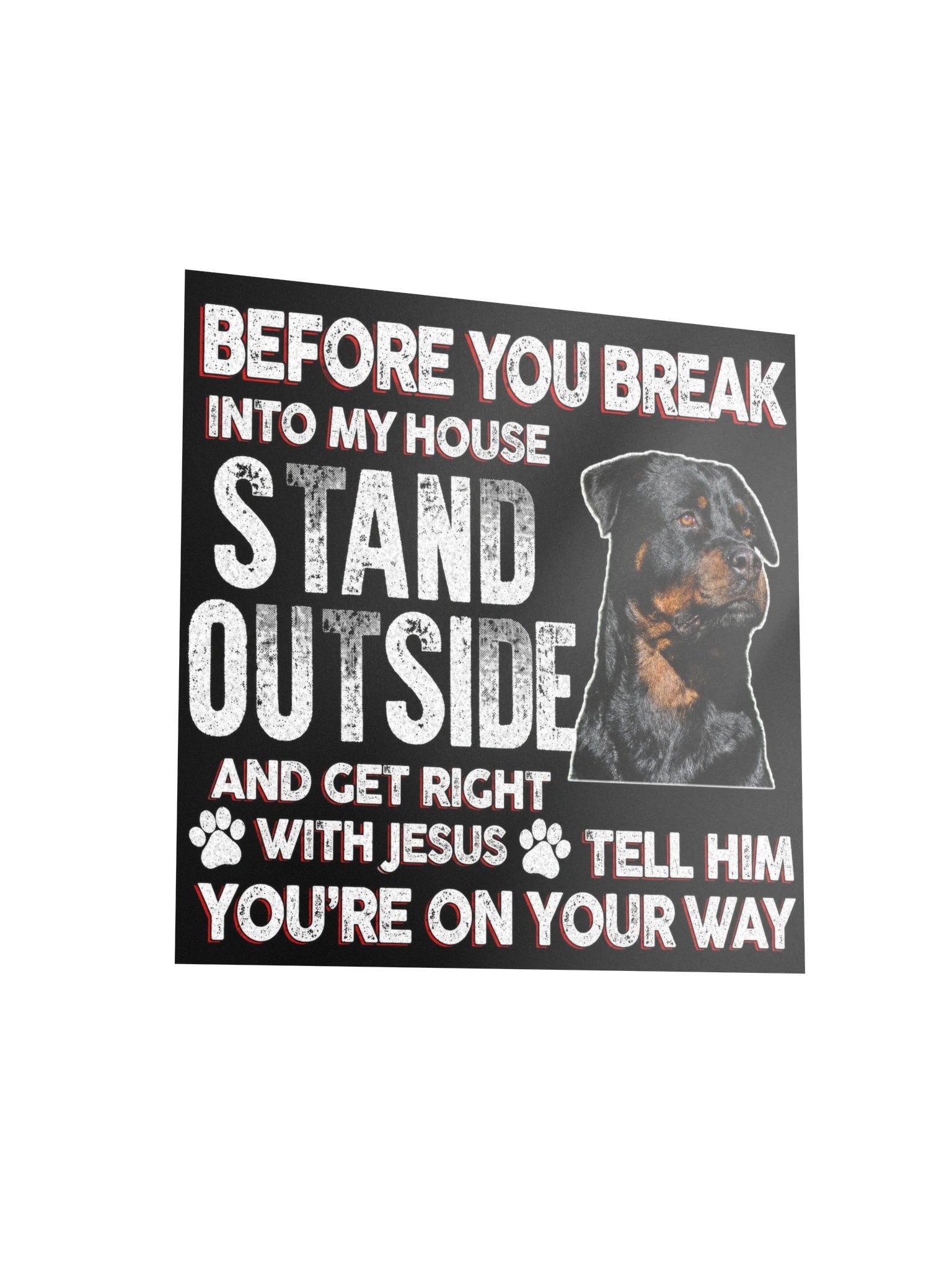 Rottweiler Warning Poster product image (5)