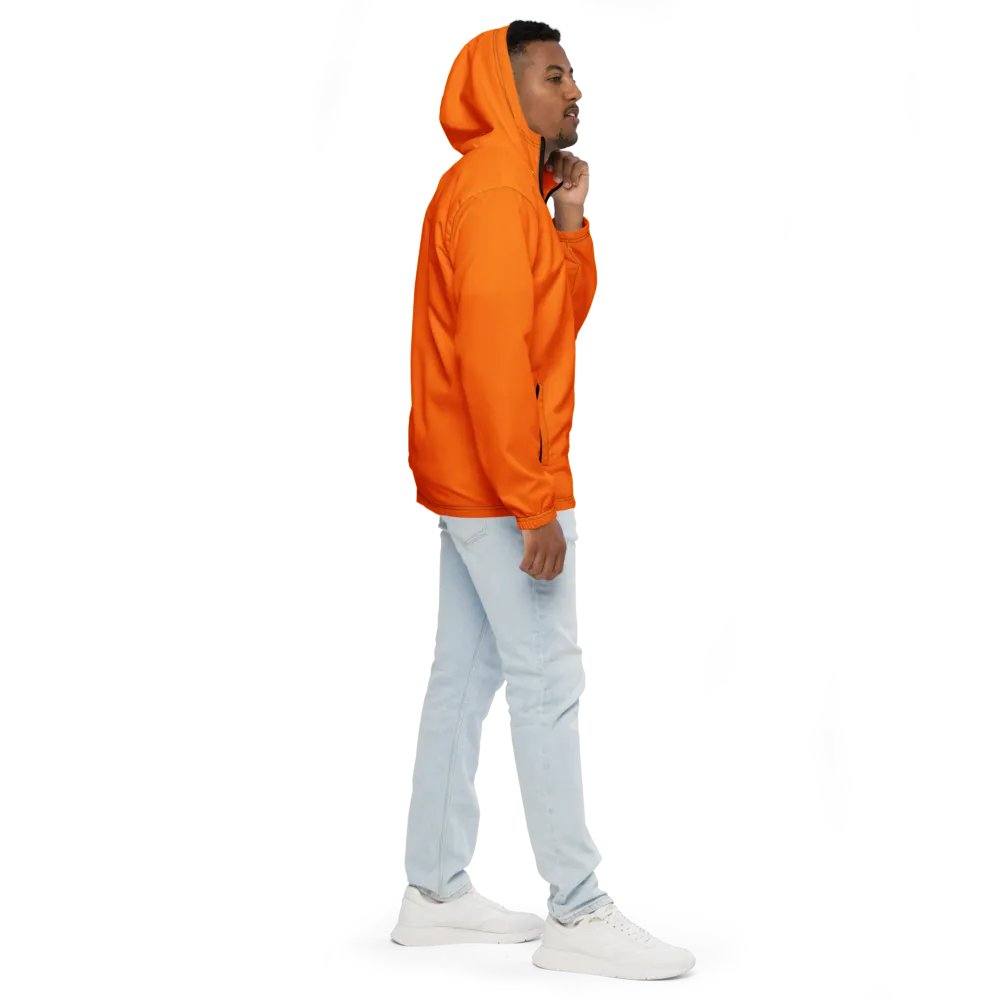 Plain Color Orange Windbreaker product image (5)